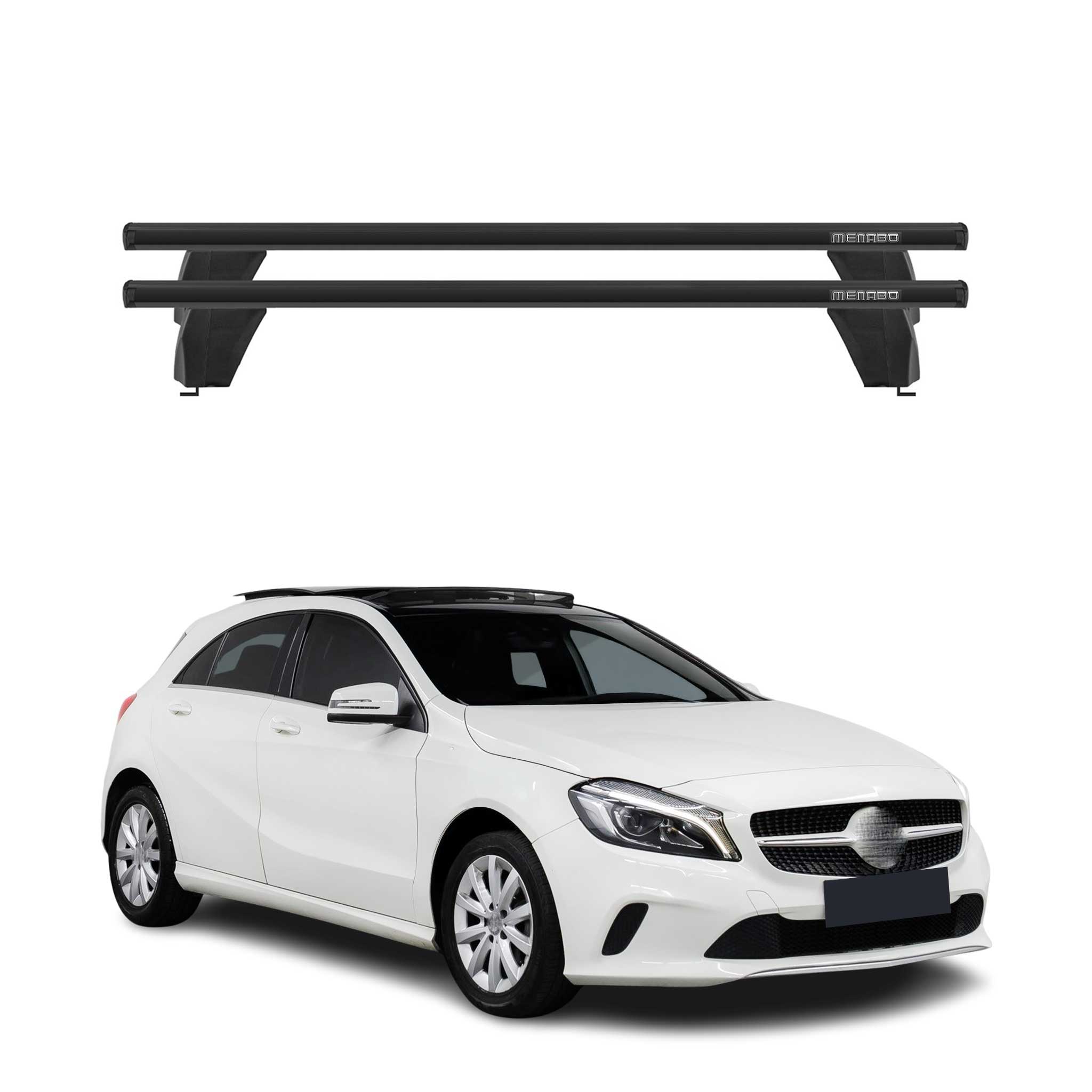 2013-2018 Mercedes A Class W176 Hatchback Roof Rack Cross Bars Black