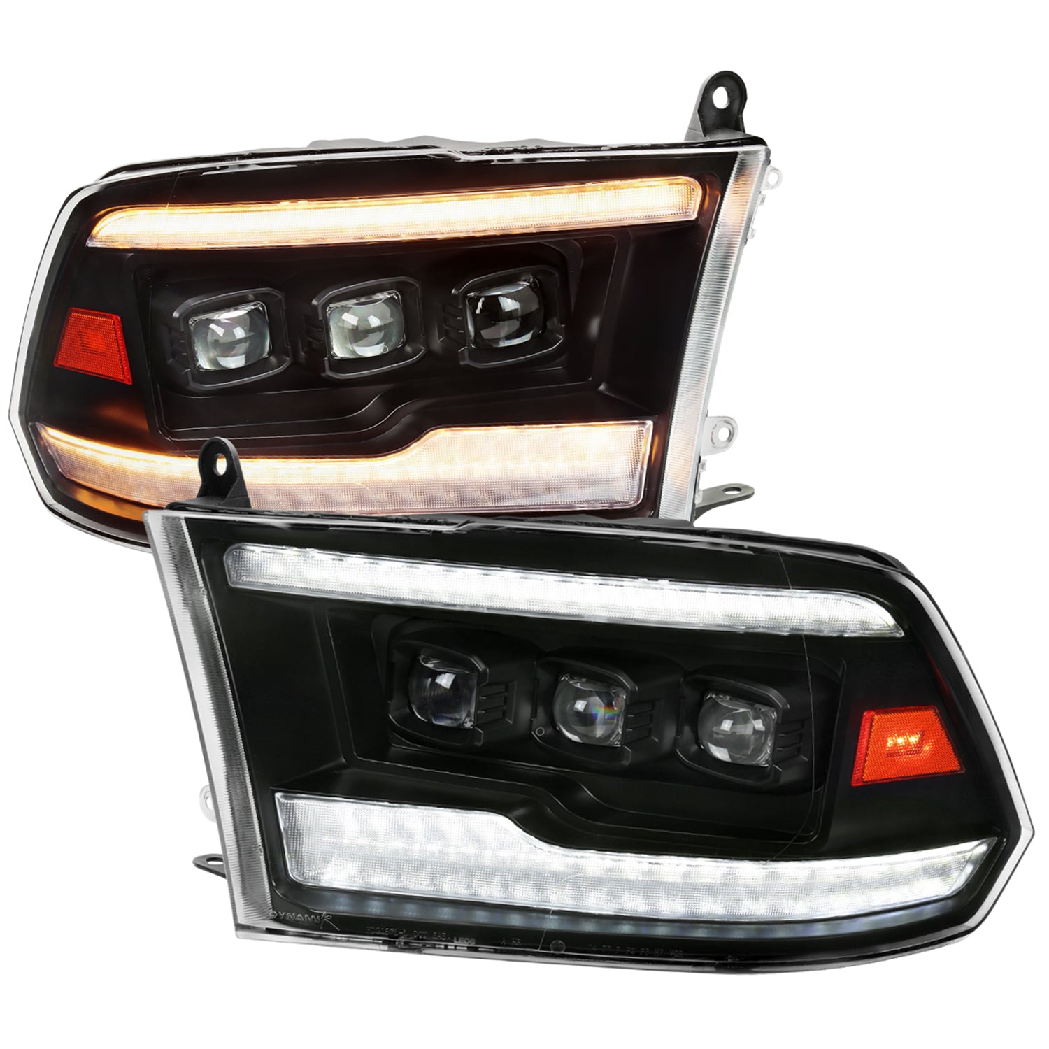 2009-2018 Dodge RAM 1500 RAM Classic / RAM 2500 3500 Full LED Headlights Black