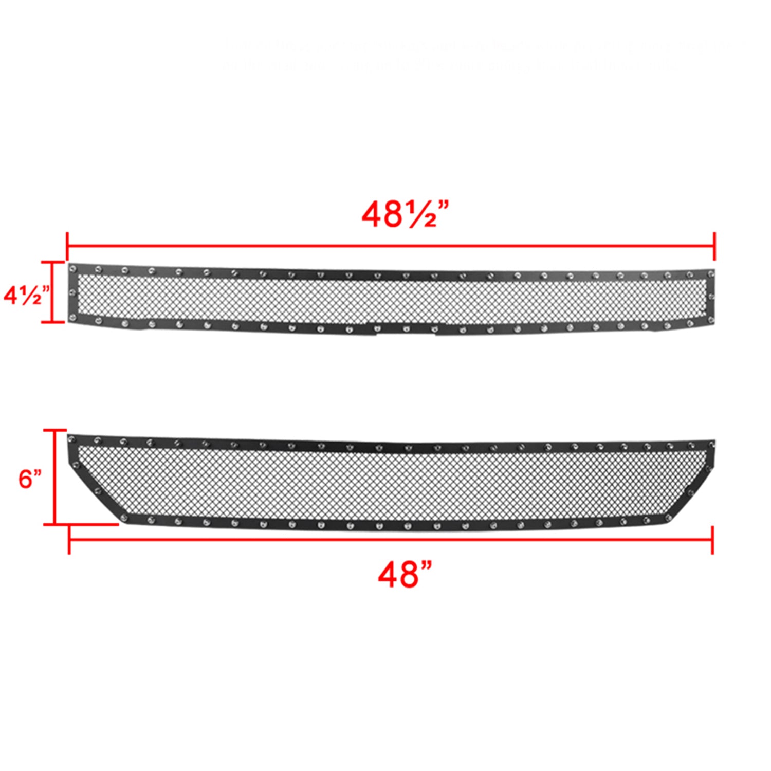 2016-2018 Chevy Silverado 1500 Rivet Style Black Steel Mesh Grille Insert