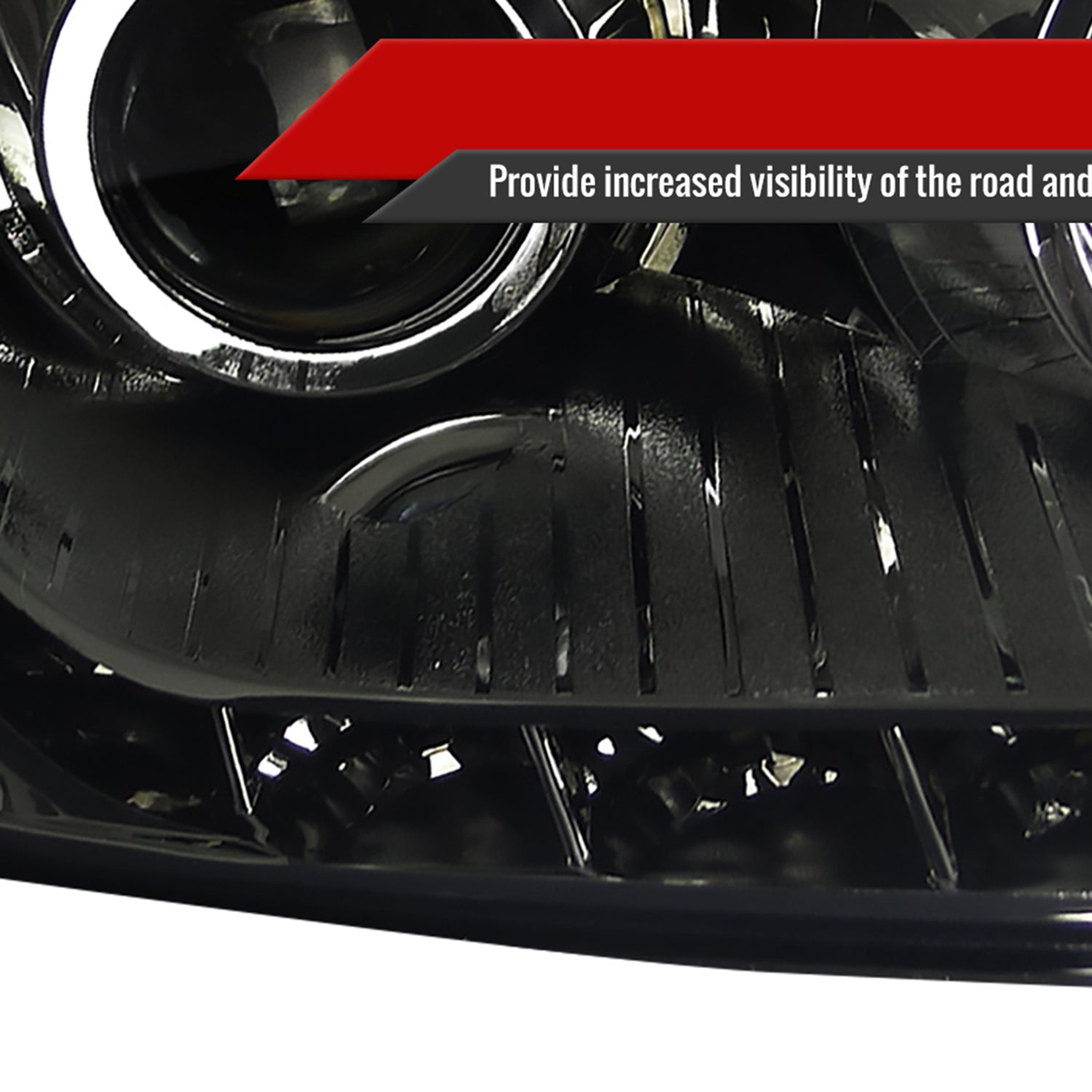 2004-2005 Honda Civic Projector Headlights w/R8 LED Light Strip Chrome/Smoke