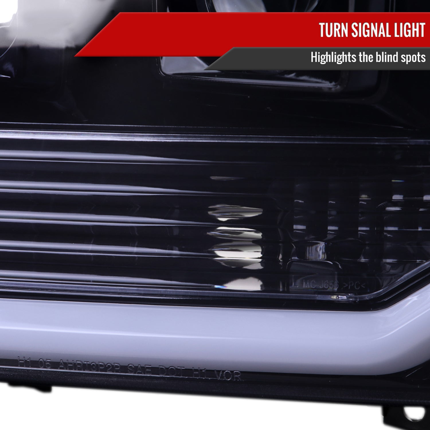 1999-2004 Ford F-250/350/450/550 / Excursion LED Bar Headlights Black/ Smoke