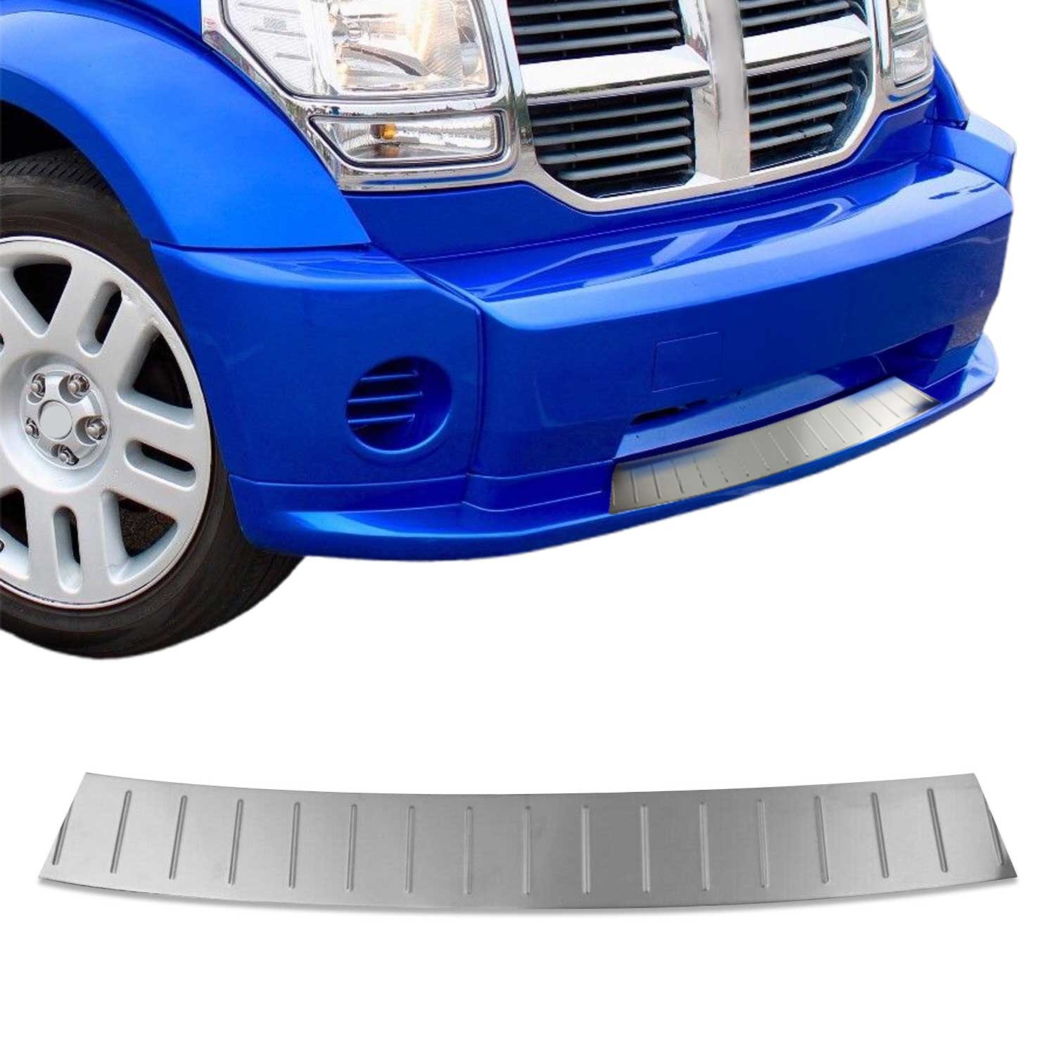2007-2012 Dodge Nitro Front Bumper Trim Molding Brushed Stainless Steel Silver 1 Pc