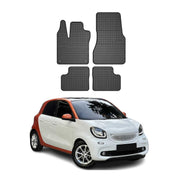 2014-2019 Smart Forfour Floor Mats Liners Full Set All Weather Rubber Black