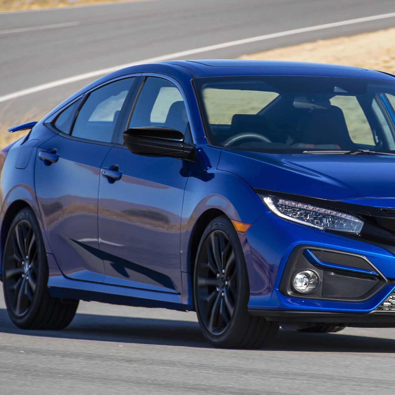 2016-2020 Honda Civic Passenger/Right 3Pin Glossy Black Adjustable Side Mirror