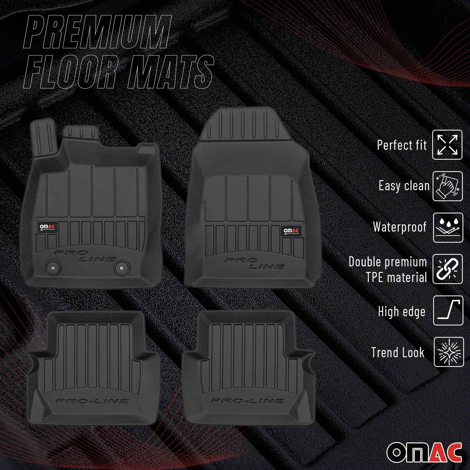 2011-2019 Ford Fiesta Premium Floor Mats Liners Full Set All Weather Heavy Duty