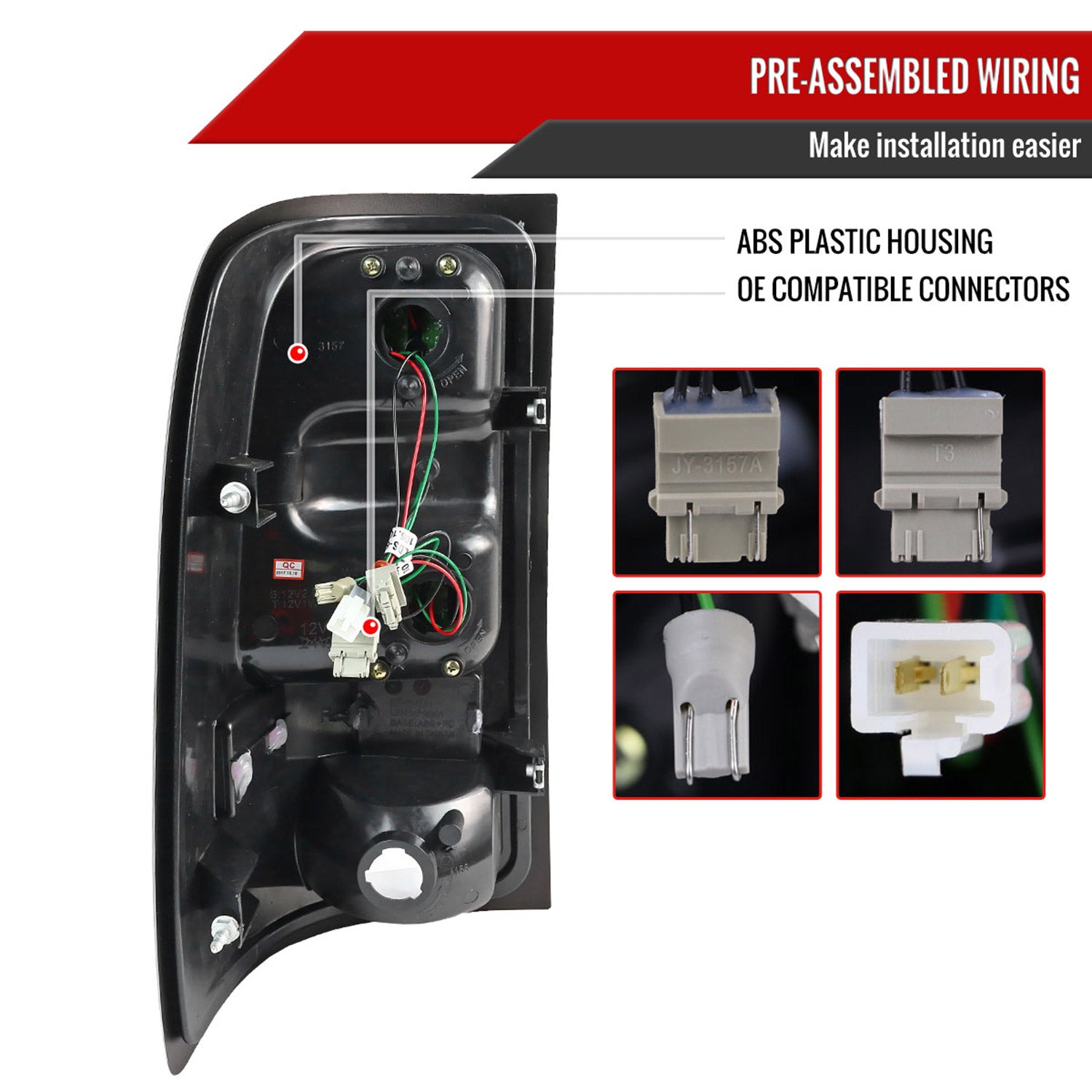 2007-2014 GMC Sierra LED Tail Lights Chrome Housing/Smoke Lens