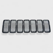 2020-2024 Jeep Renegade Grille Overlay Gloss Black 7Pcs ABS Plastic