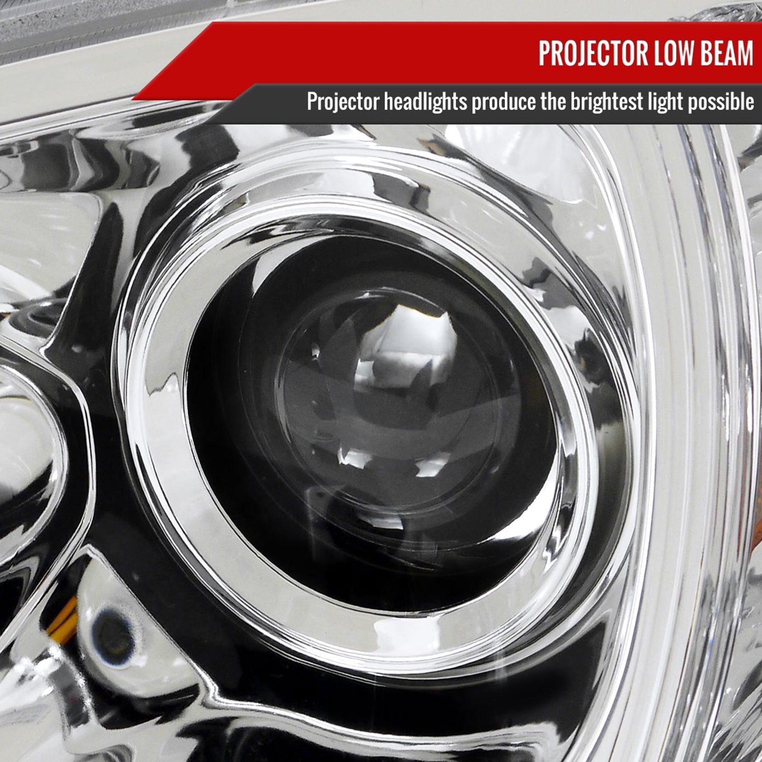 2002-2005 Mercedes Benz W163 ML Class Projector Headlights LED Light Chrome