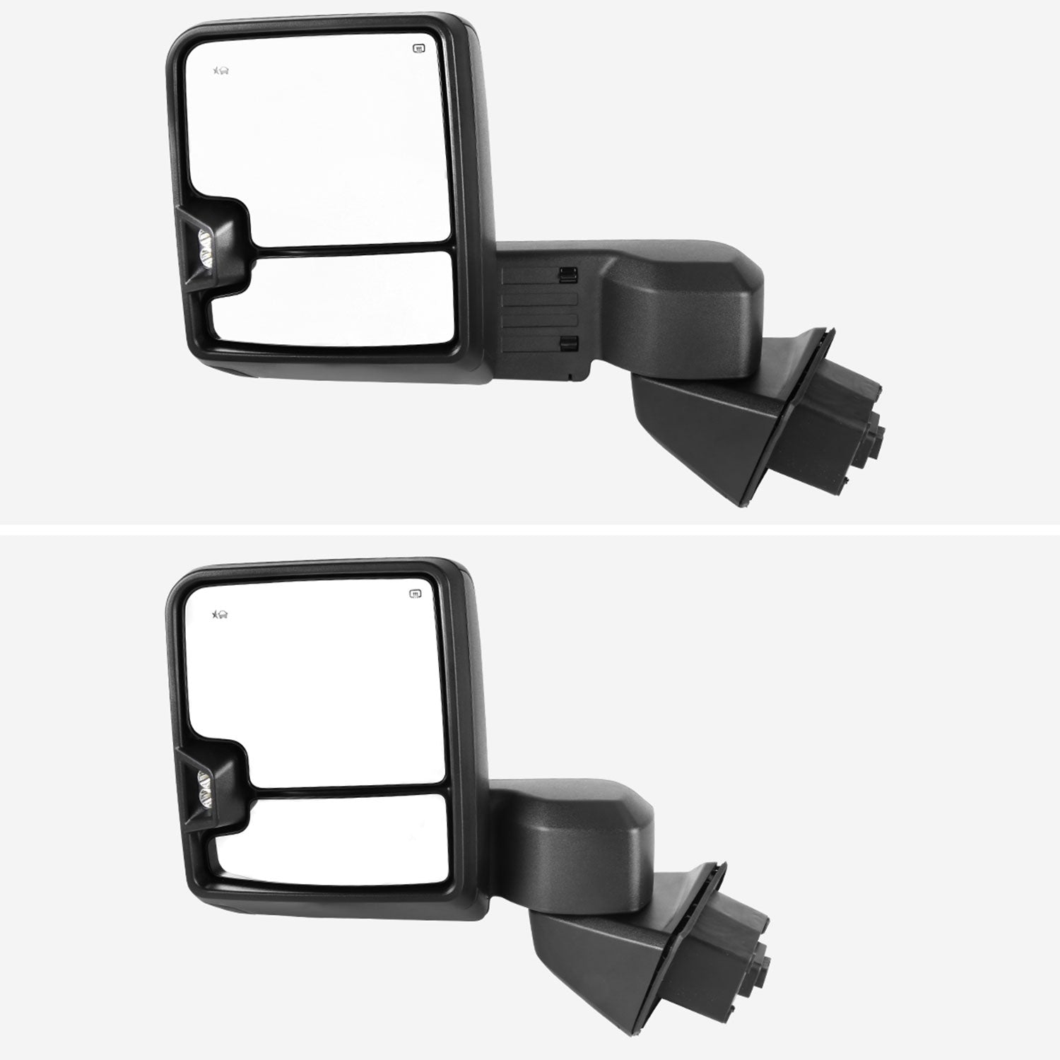 2019-2022 GMC Sierra 1500 Heated Black Towing Mirrors &Turn Signal