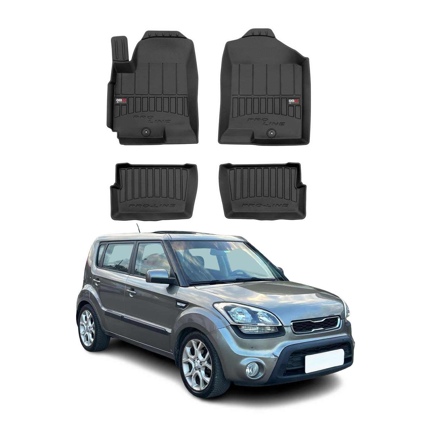 2010-2013 Kia Soul Premium Floor Mats Liners Full Set All Weather Heavy Duty