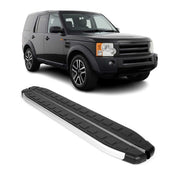 2005-2016 Land Rover Discovery Running Boards Side Steps Silver & Black