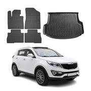 2014-2015 Kia Sorento Floor Mats & Cargo Liner Full Set All Weather Black