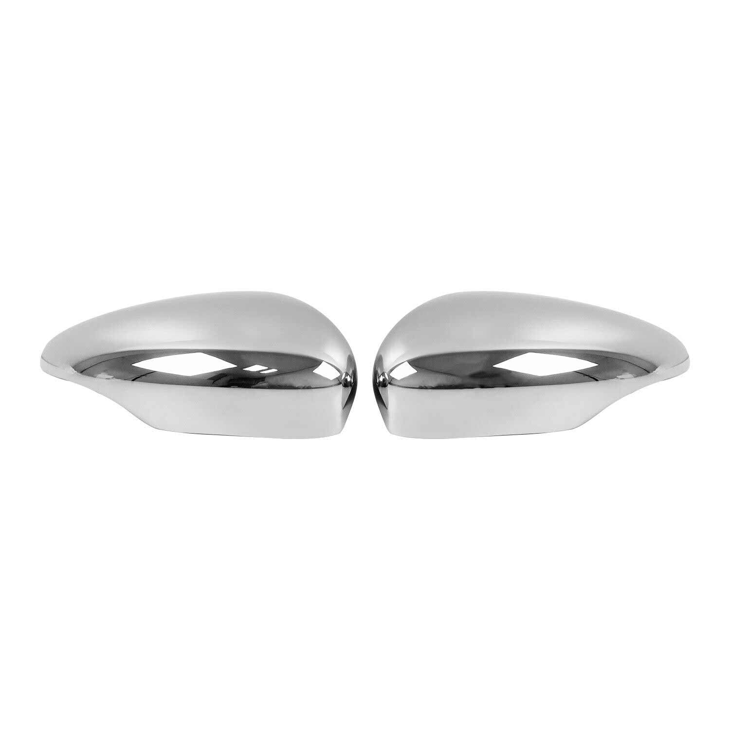 2011-2019 Ford Fiesta Side Mirror Cover Caps Stainless Steel Silver 2 Pcs