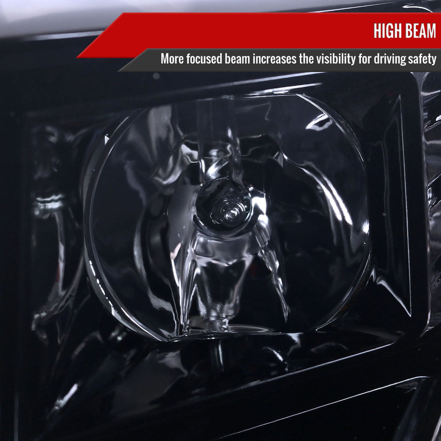 2007-2013 Chevy Silverado 1500/2500HD 3500HD LED C-Bar Headlights Glossy Black