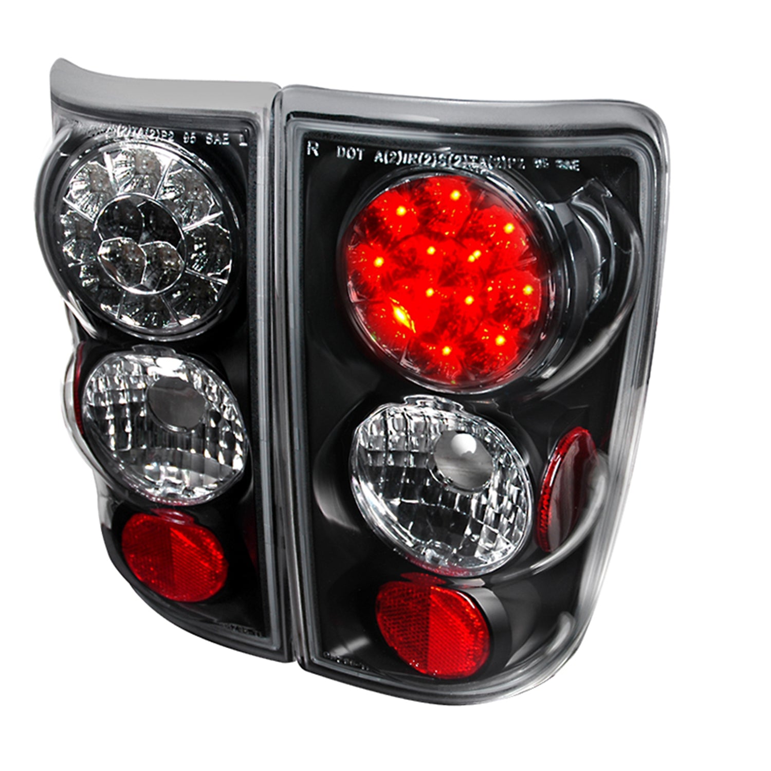 1995-2004 Chevy Blazer/S10 GMC Jimmy/Envoy Bravada LED Tail Lights Matt Black