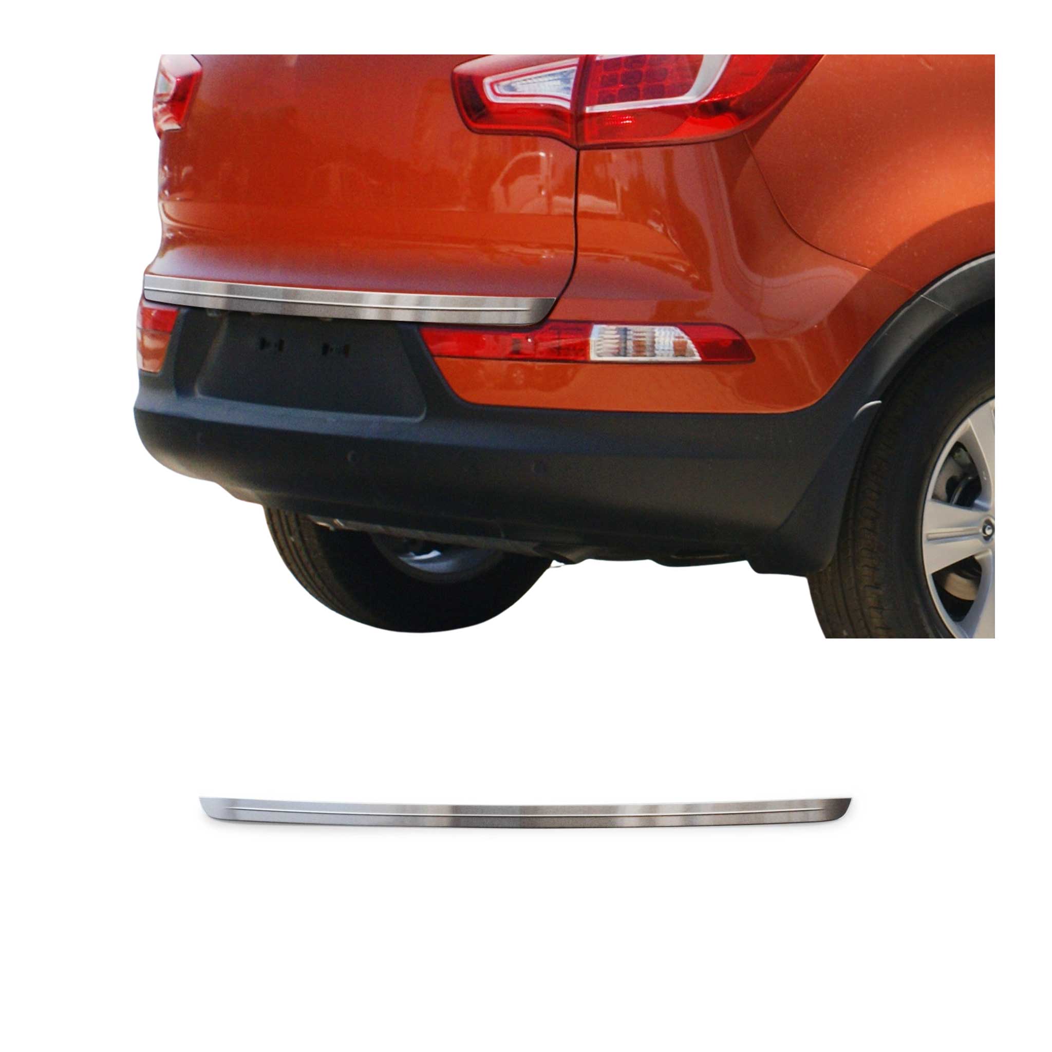 2011-2016 Kia Sportage Rear Trunk Lid Molding Trim Stainless Steel Brushed 1Pc