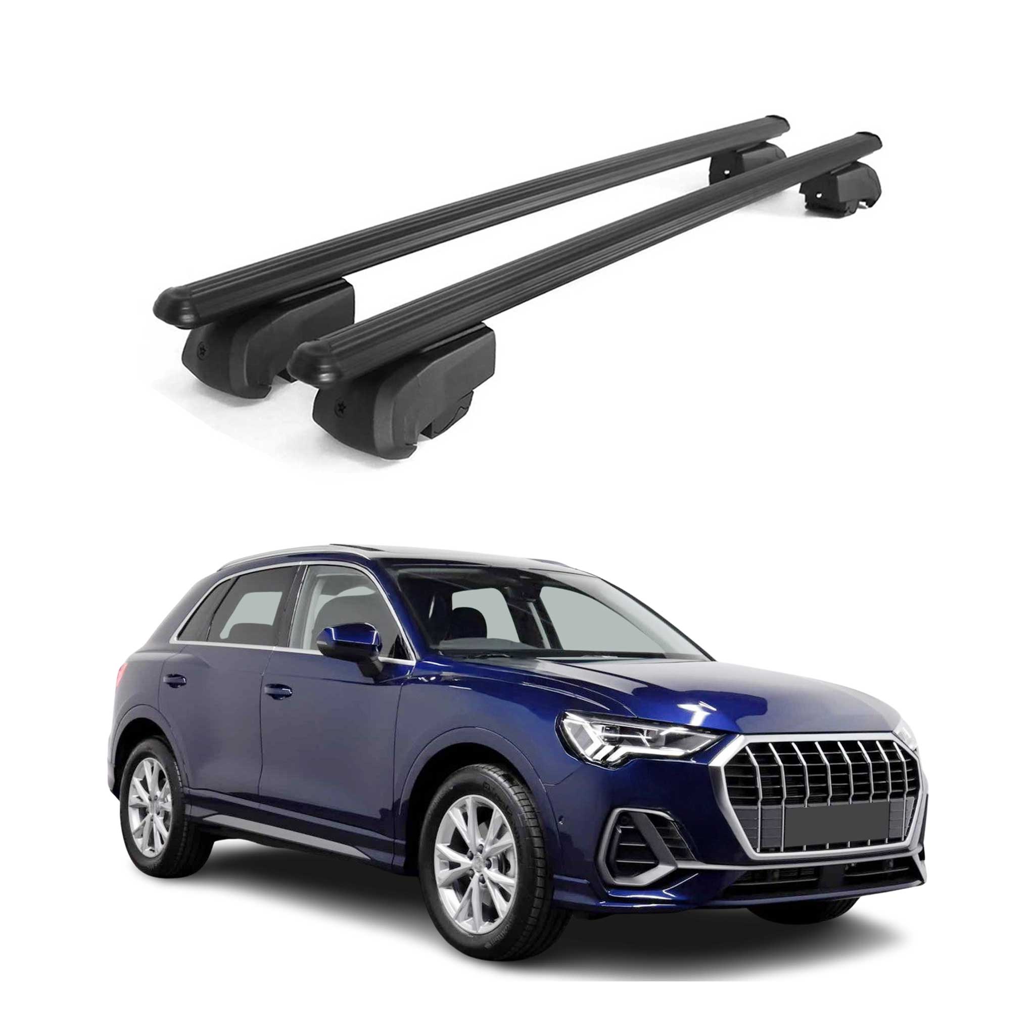 2018-2025 Audi Q3 Roof Rack Cross Bars Black