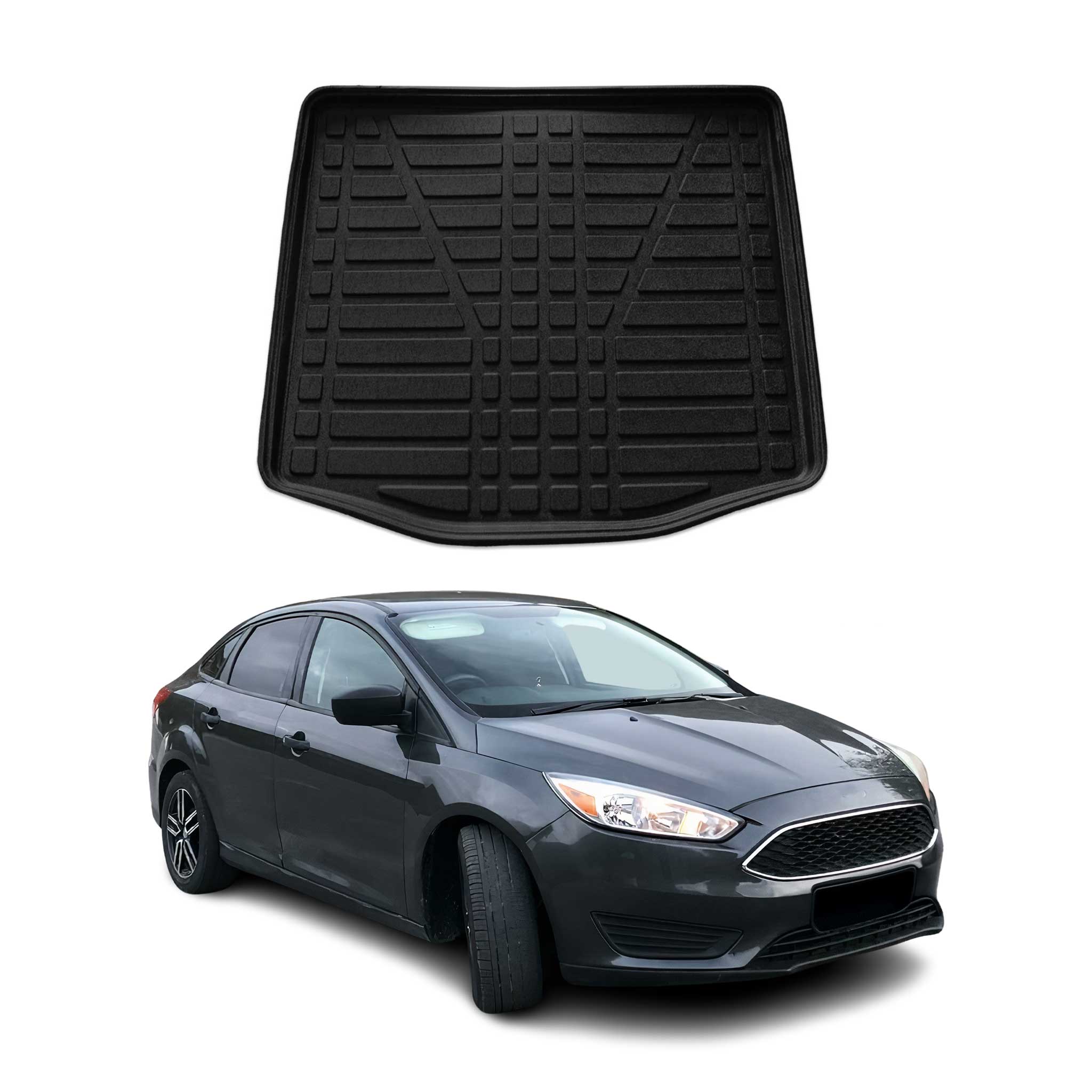 2012-2018 Ford Focus Sedan Cargo Liner Trunk Mat All Weather Black