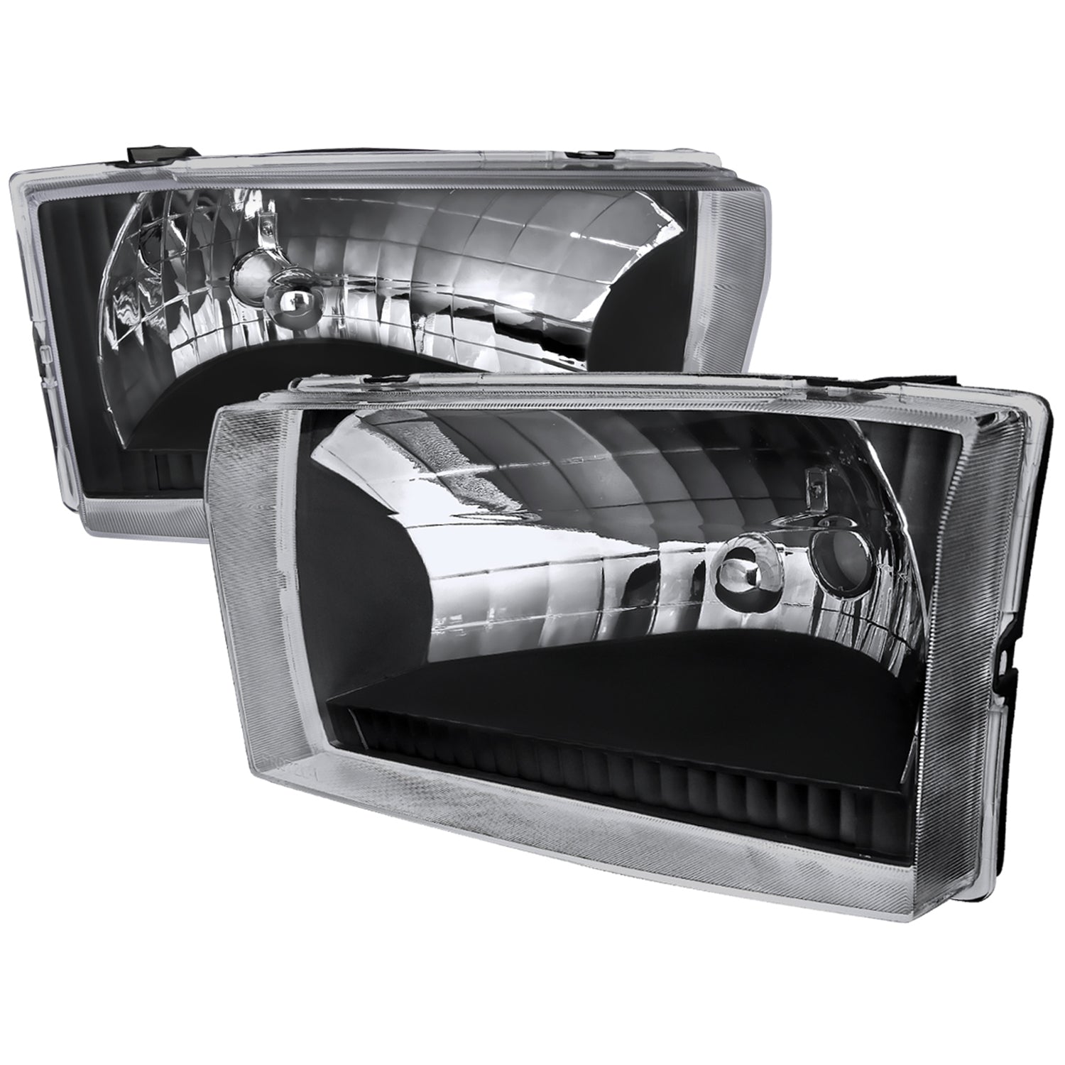 1999-2004 Ford F-250/350/450/550/Excursion Factory Headlights Matt Black