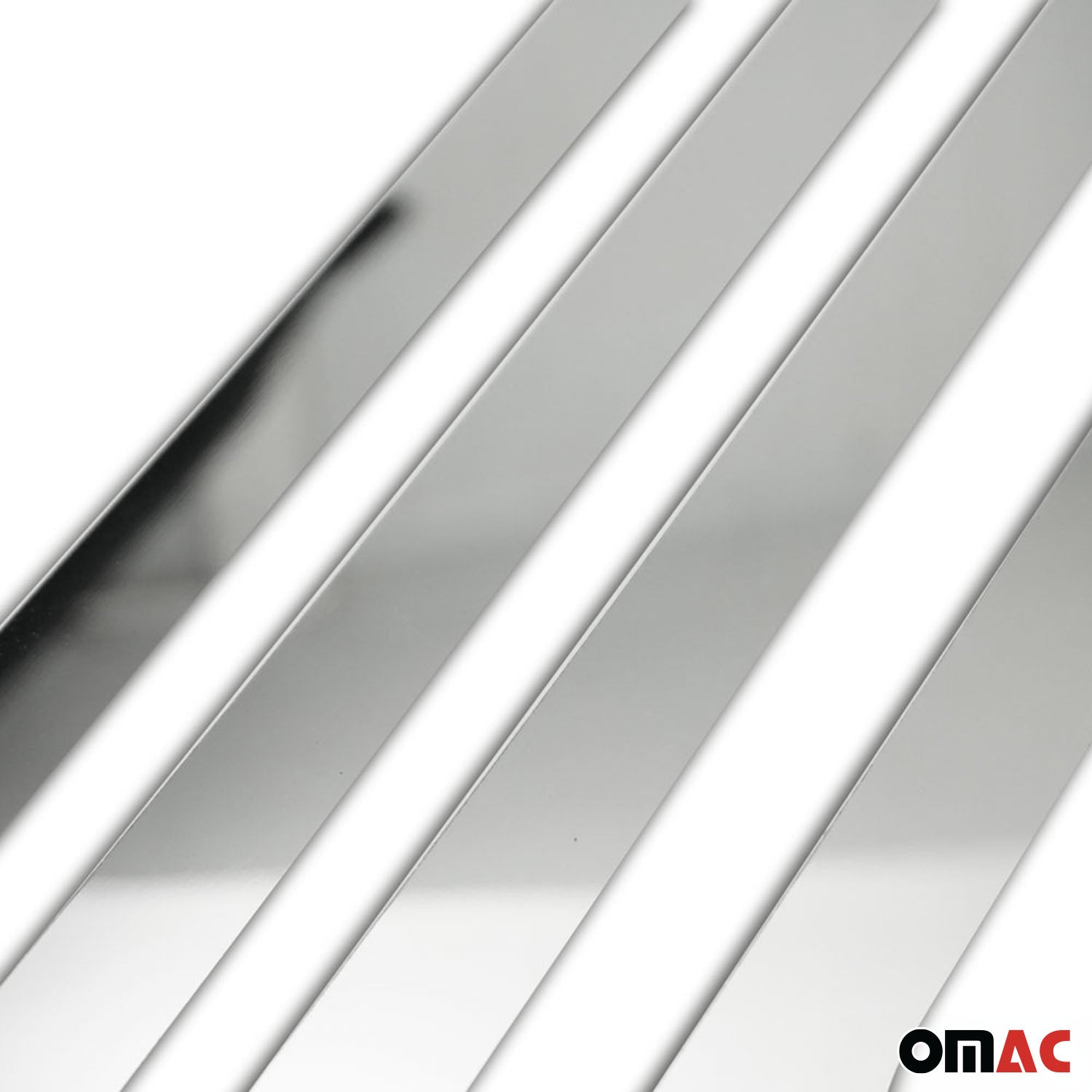 2014-2019 Chevrolet Silverado Crew Cab 1500/2500/3500 Crew Cab Side Door Molding Trim Stainless Steel Silver 4x