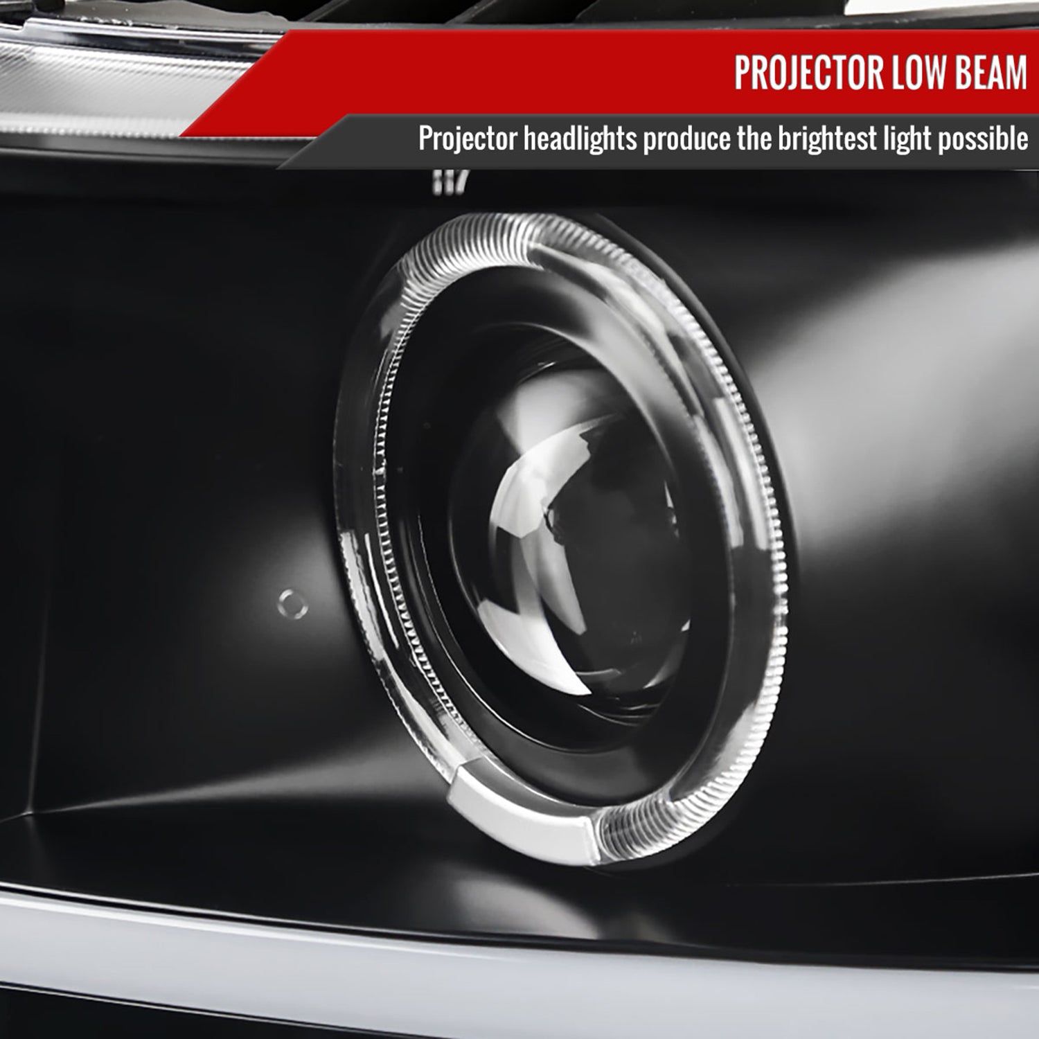 2007-2013 Chevy Silverado 1500 2500HD 3500HD Dual Halo LED Headlights Black