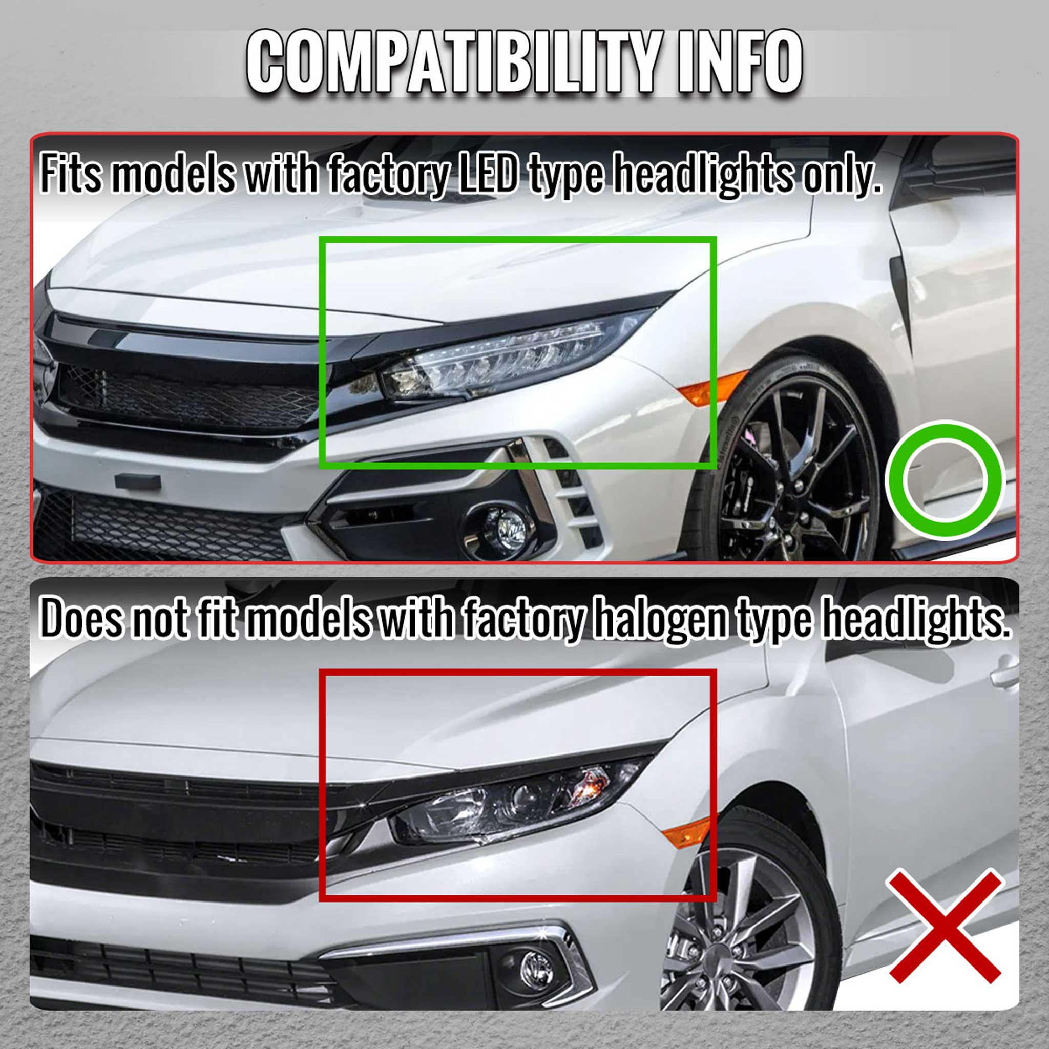 For Honda Civic 2016-2021 Full LED Projector Headlights Sequential DRL Matte Black Clear Lens