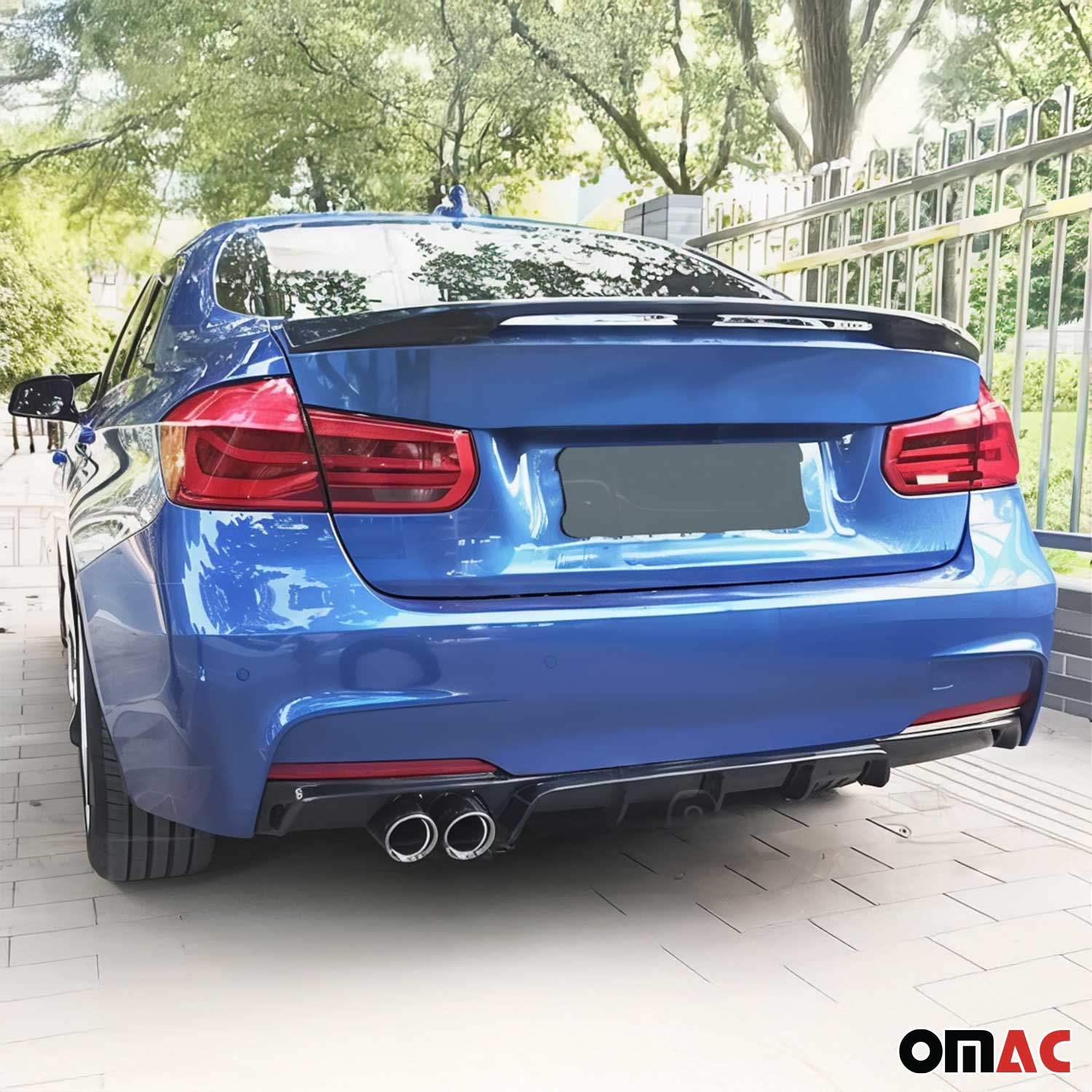 2012-2019 BMW 3 Series F30 Rear diffusers Single output with Dual Exhaust Pipes