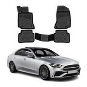 OMAC Floor Mats Liner for Mercedes C Class W206 2022-2026 Sedan Rubber TPE Black
