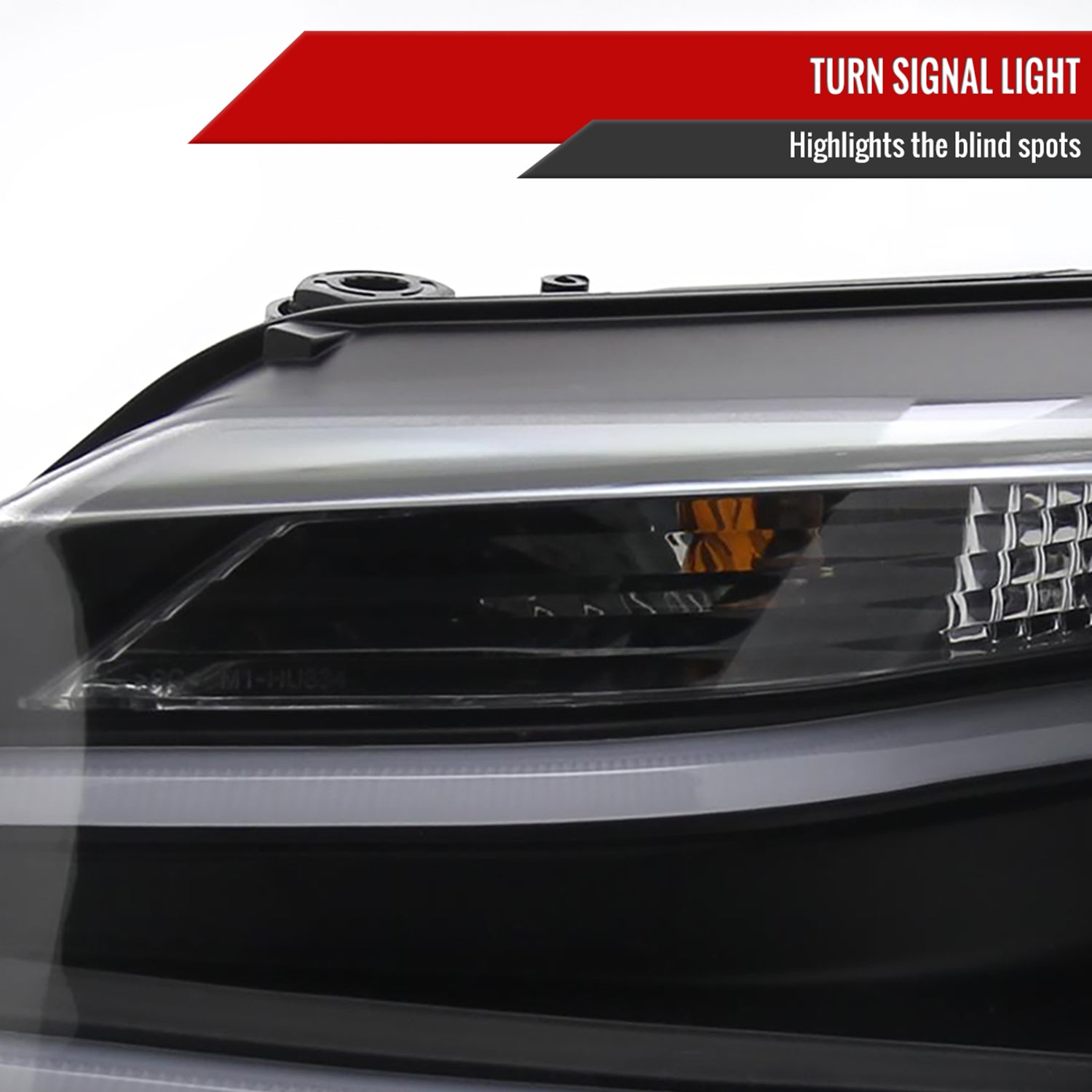 2011-2018 VW Jetta MK6 LED Bar Projector Headlights Matte Black/Clear Lens