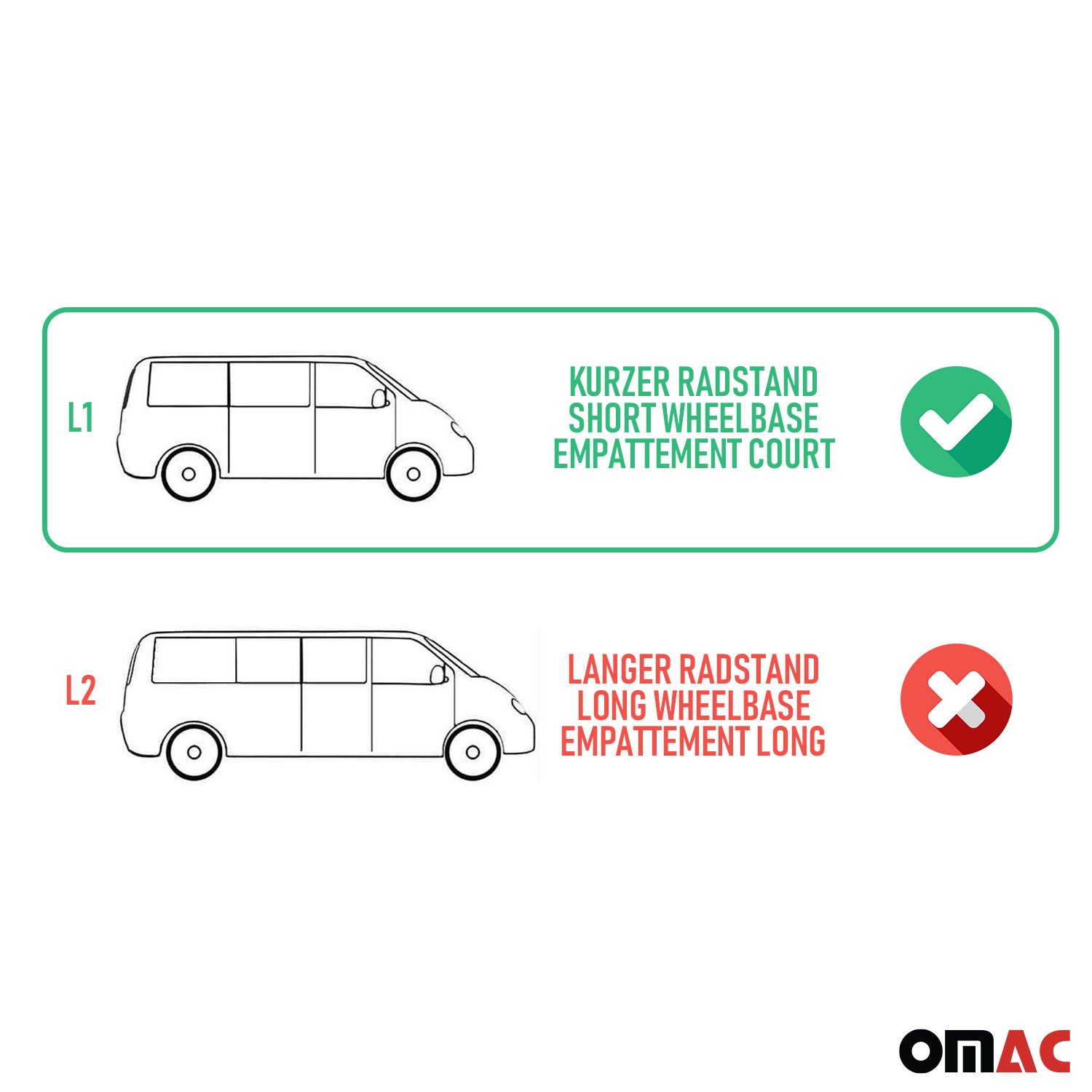 2014-2023 Ford Transit Connect L1 Roof Rack Rails Side Rails Silver