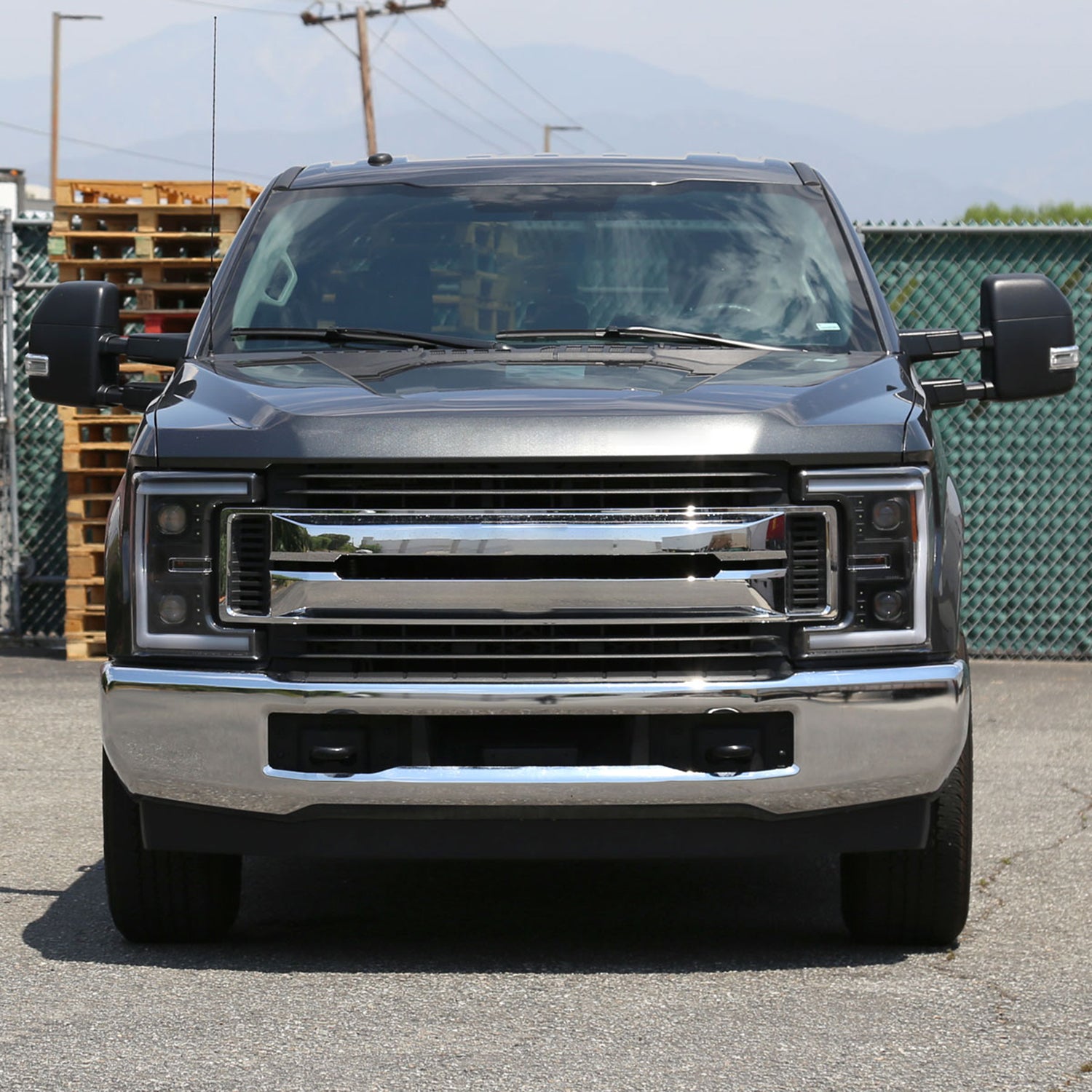 2017-2019 Ford F-250 F-350 F-450 F-550 LED CBar Projector Headlights Black