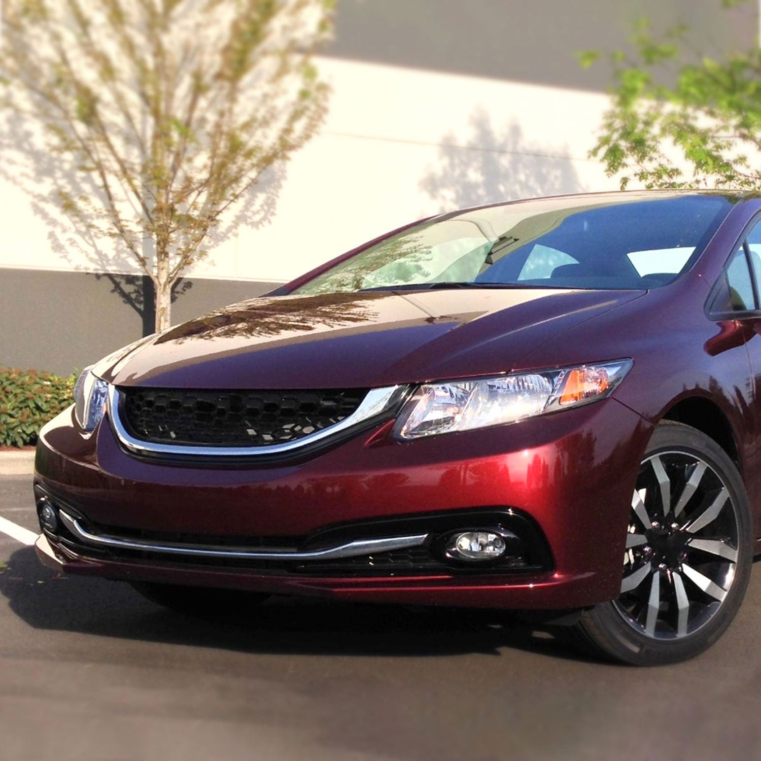 2013-2015 Honda Civic Sedan H11 Fog Lights Chrome Housing/Clear Lens