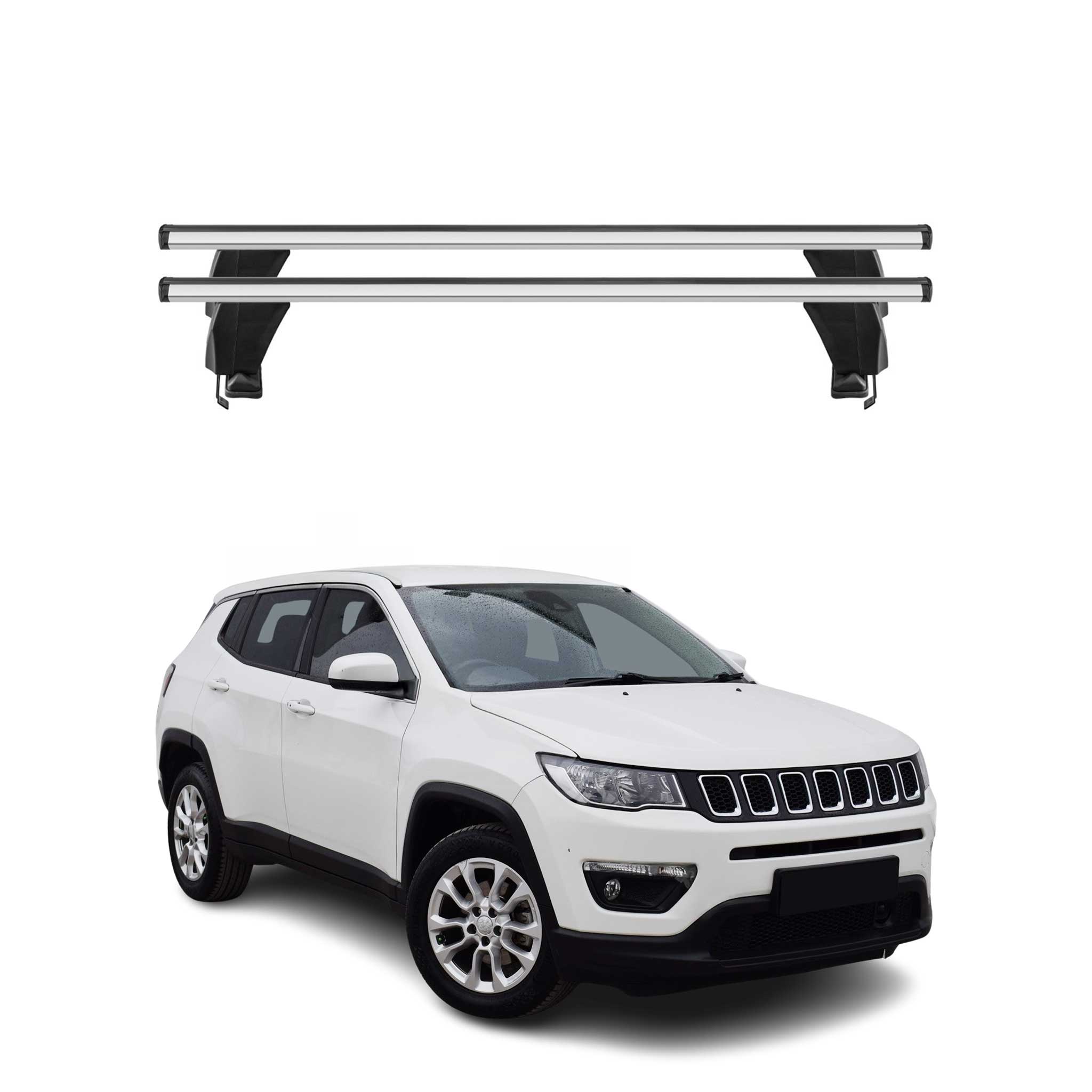 2017-2025 Jeep Compass Roof Rack Cross Bars Black