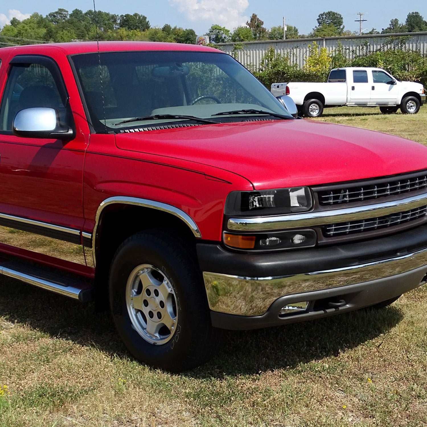 1999-2002 Chevy Silverado/ Tahoe/Suburban Factory Headlights Bumper Black
