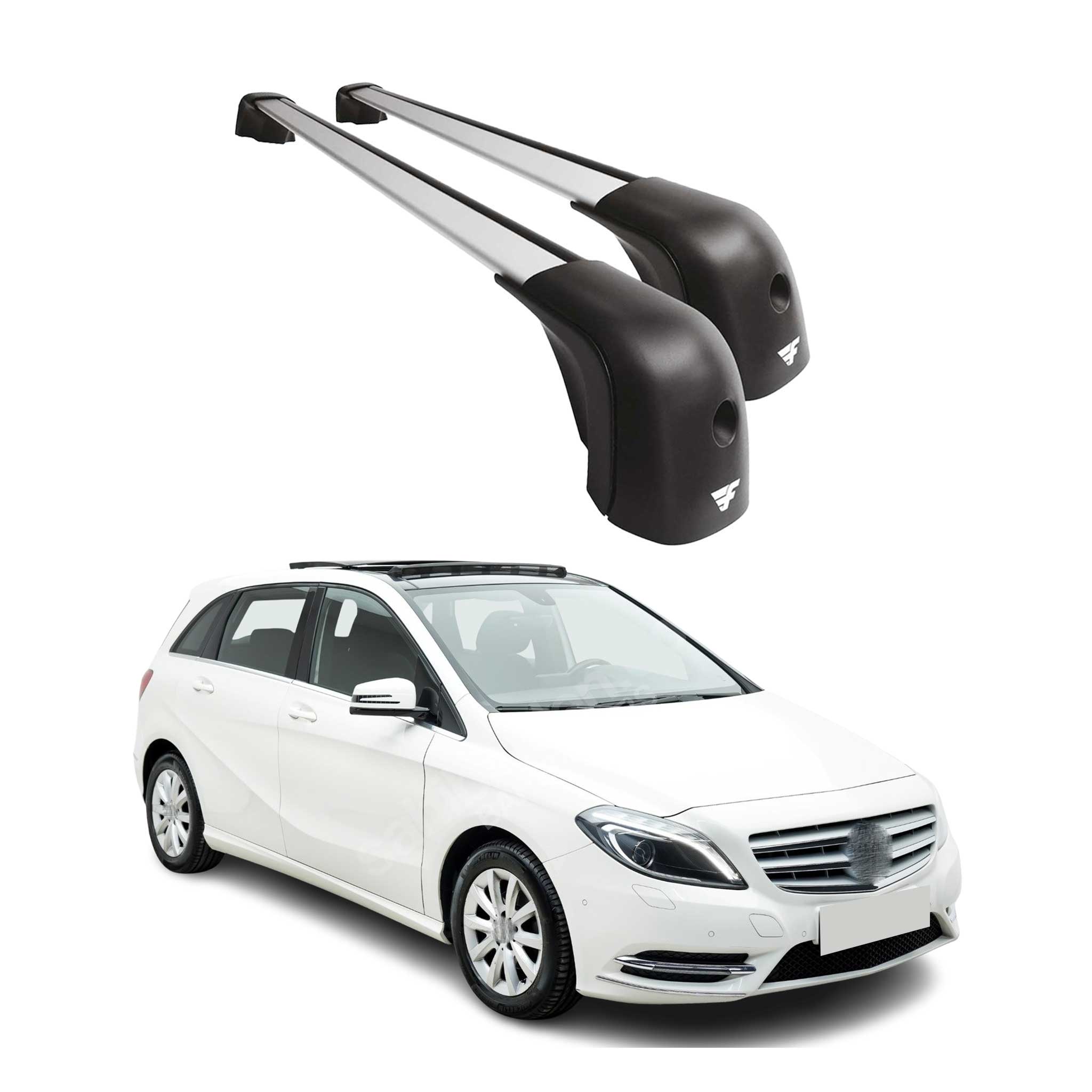 2012-2024 Mercedes B Class W246 W247 Roof Racks Cross Bars Silver