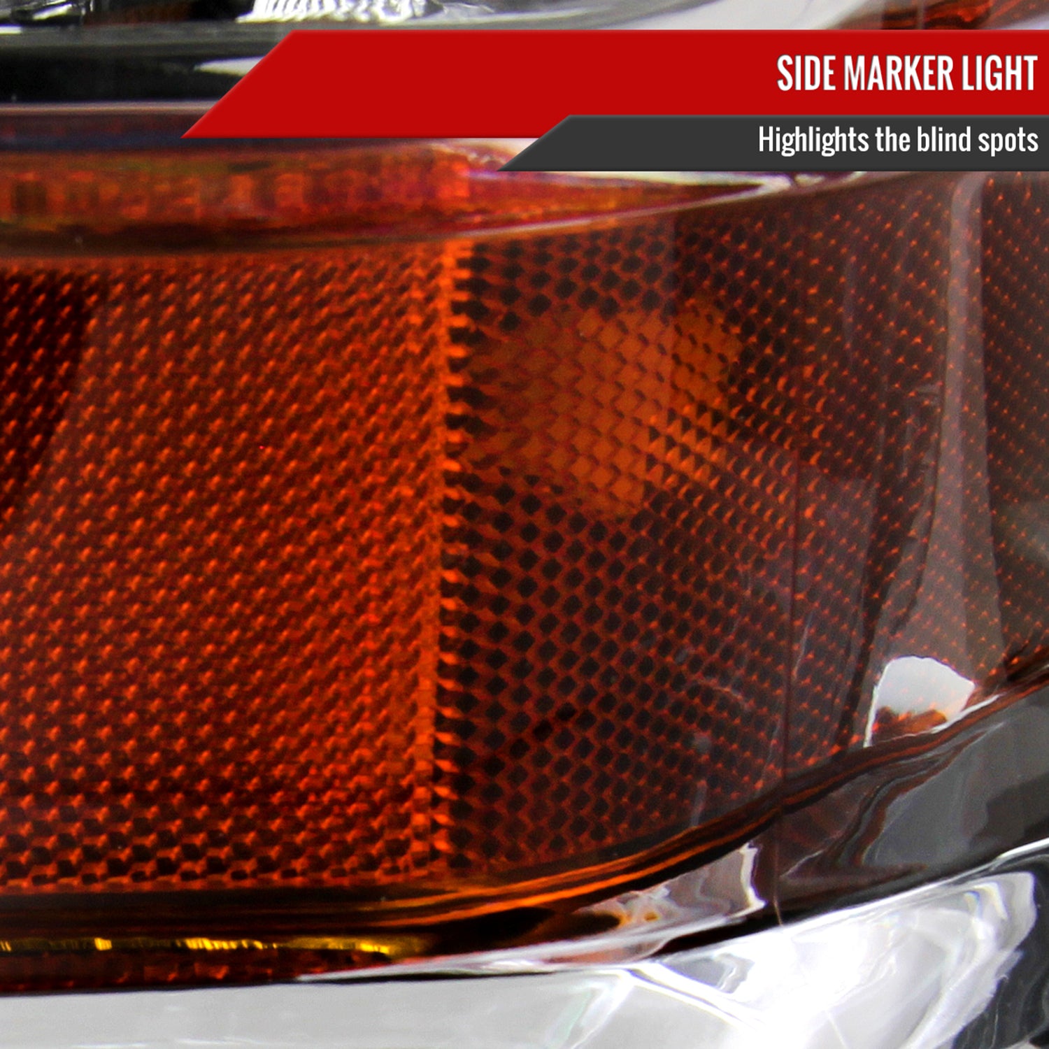 2008-2010 Ford F-250/F-350/F-450 Super Duty Factory Headlights Amber / Chrome