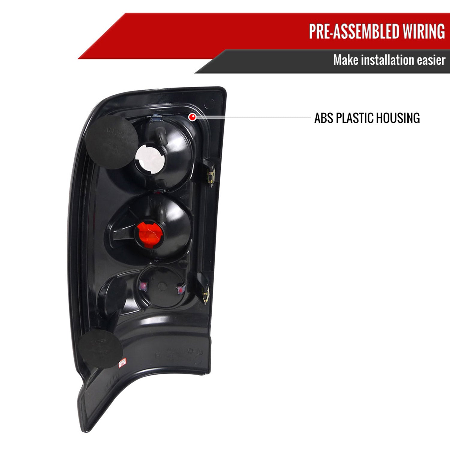 1994-2002 Dodge RAM Tail Lights Matte Black Housing/Clear Lens