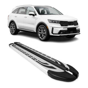 Nerf Bars Side Step Running Boards for Kia Sorento IV 2021-23 Pre-FL Alu Silver