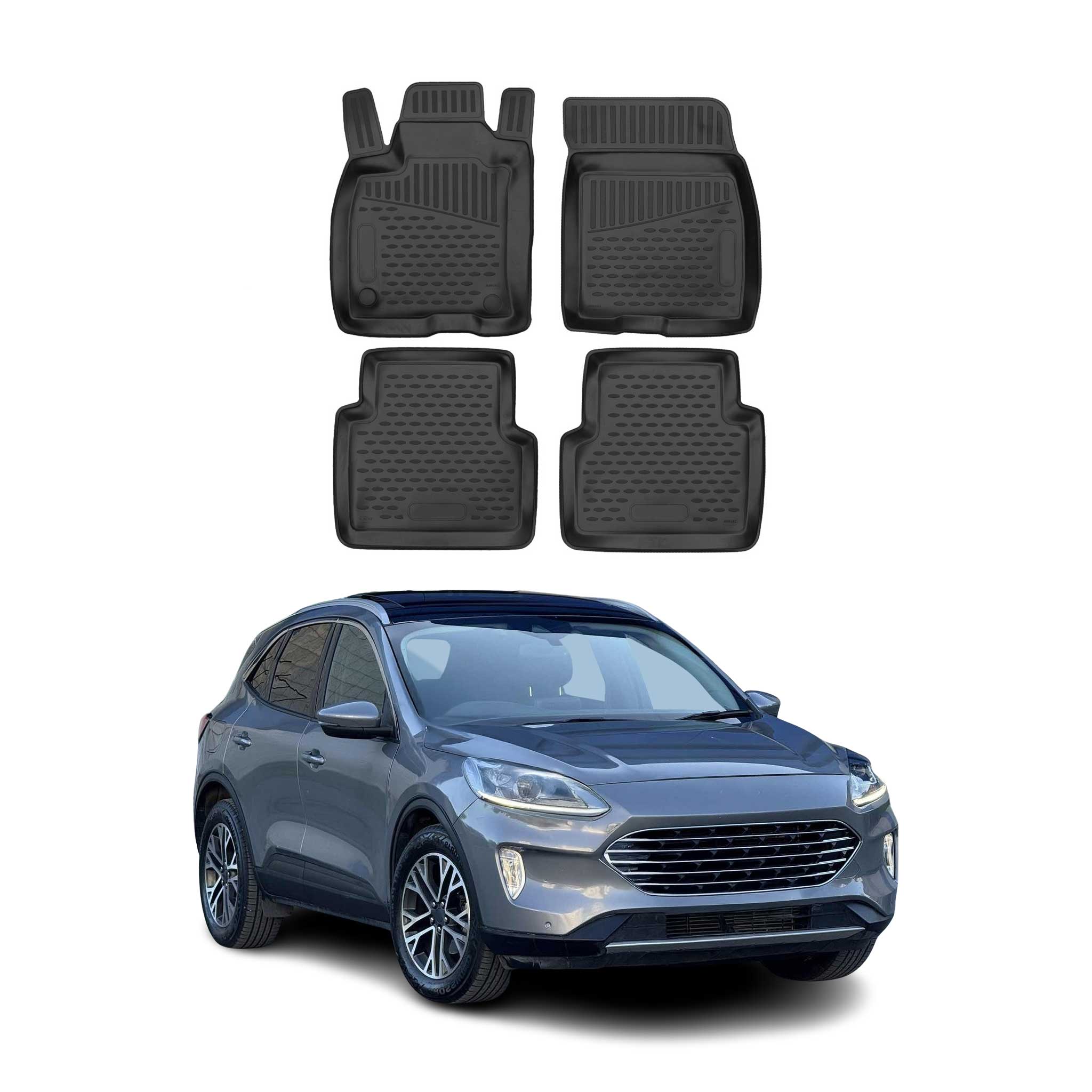 2020-2025 Ford Escape Floor Mats Liners Full Set All Weather Black
