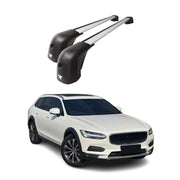 2017-2025 Volvo V90 Cross Country Roof Racks Cross Bars Silver