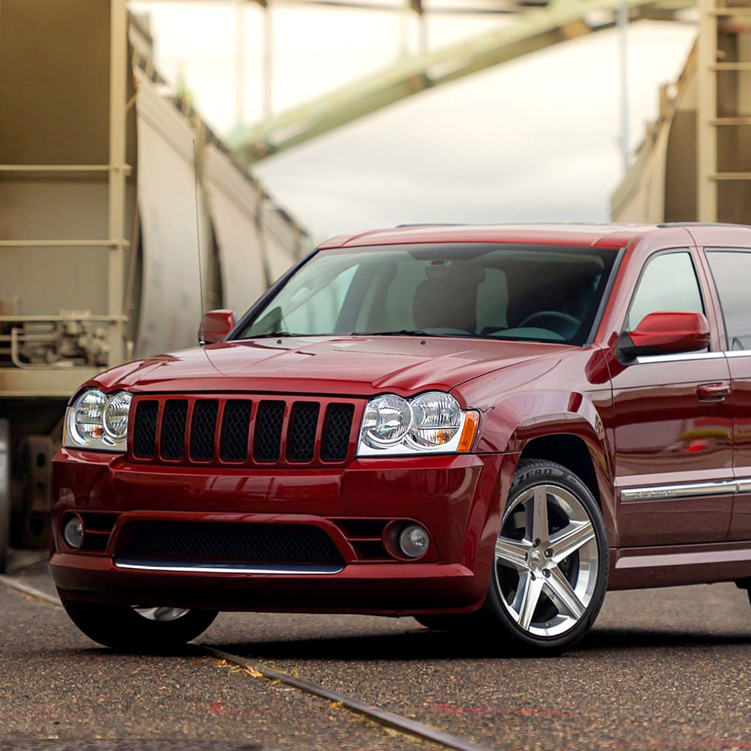 2005-2007 Jeep Grand Cherokee Factory Style Headlights Chrome/Clear Lens