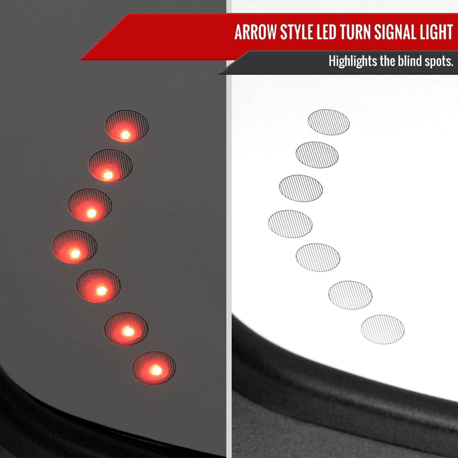 2007-2013 Chevy Silverado GMC Sierra Black Auto-Fold&Heated Side Mirror Driver