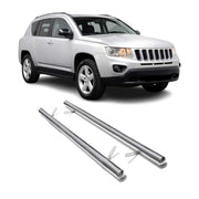 2011-2016 Jeep Compass Running Boards Side Steps Silver