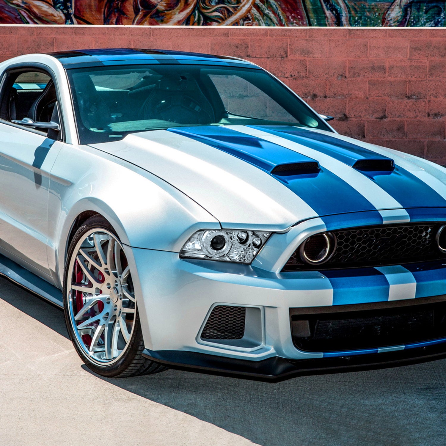 2010-2014 Ford Mustang Dual Halo Projector Headlights Chrome/Clear Lens