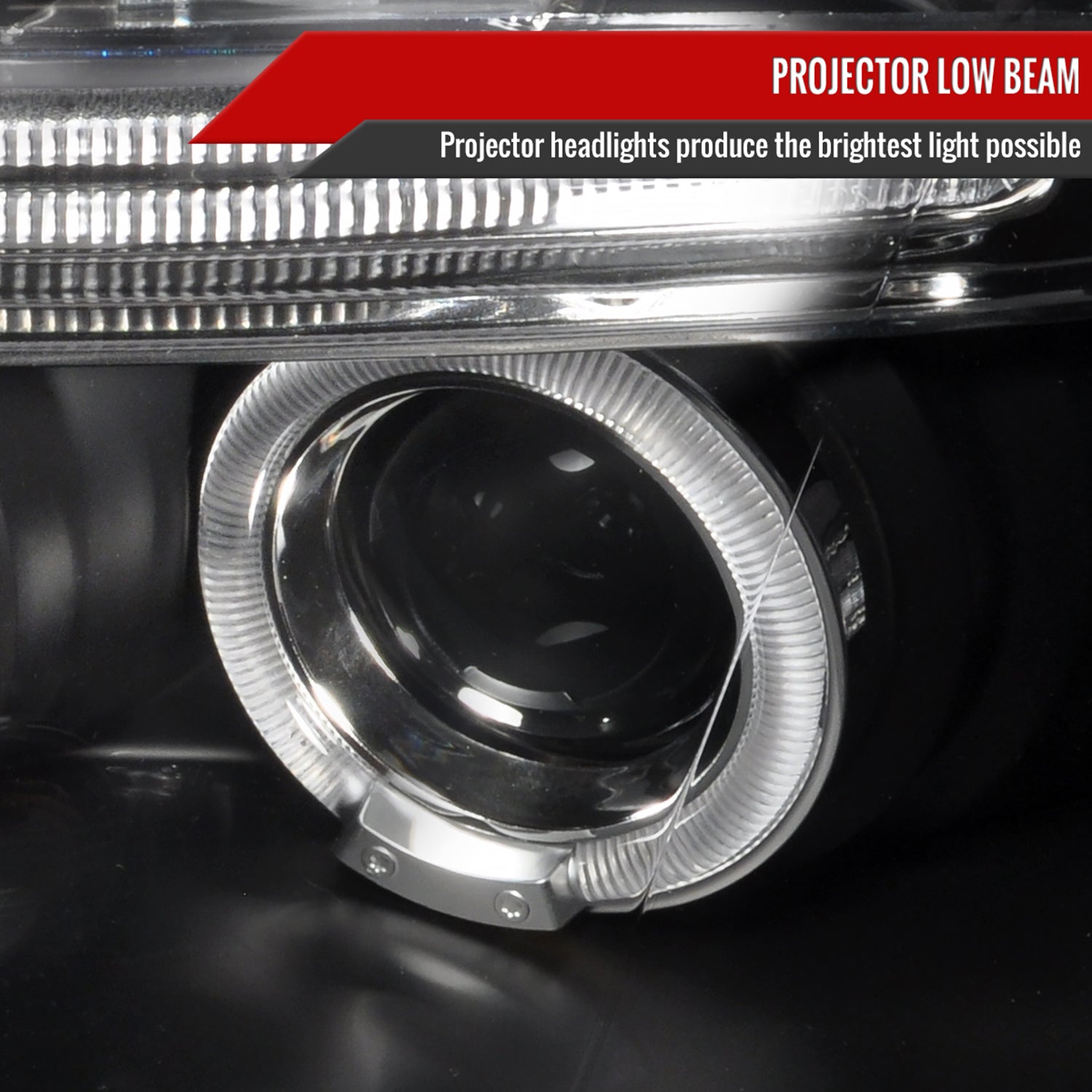 2001-2005 VW Passat Dual Halo Projector Headlights Matte Black/Clear Lens