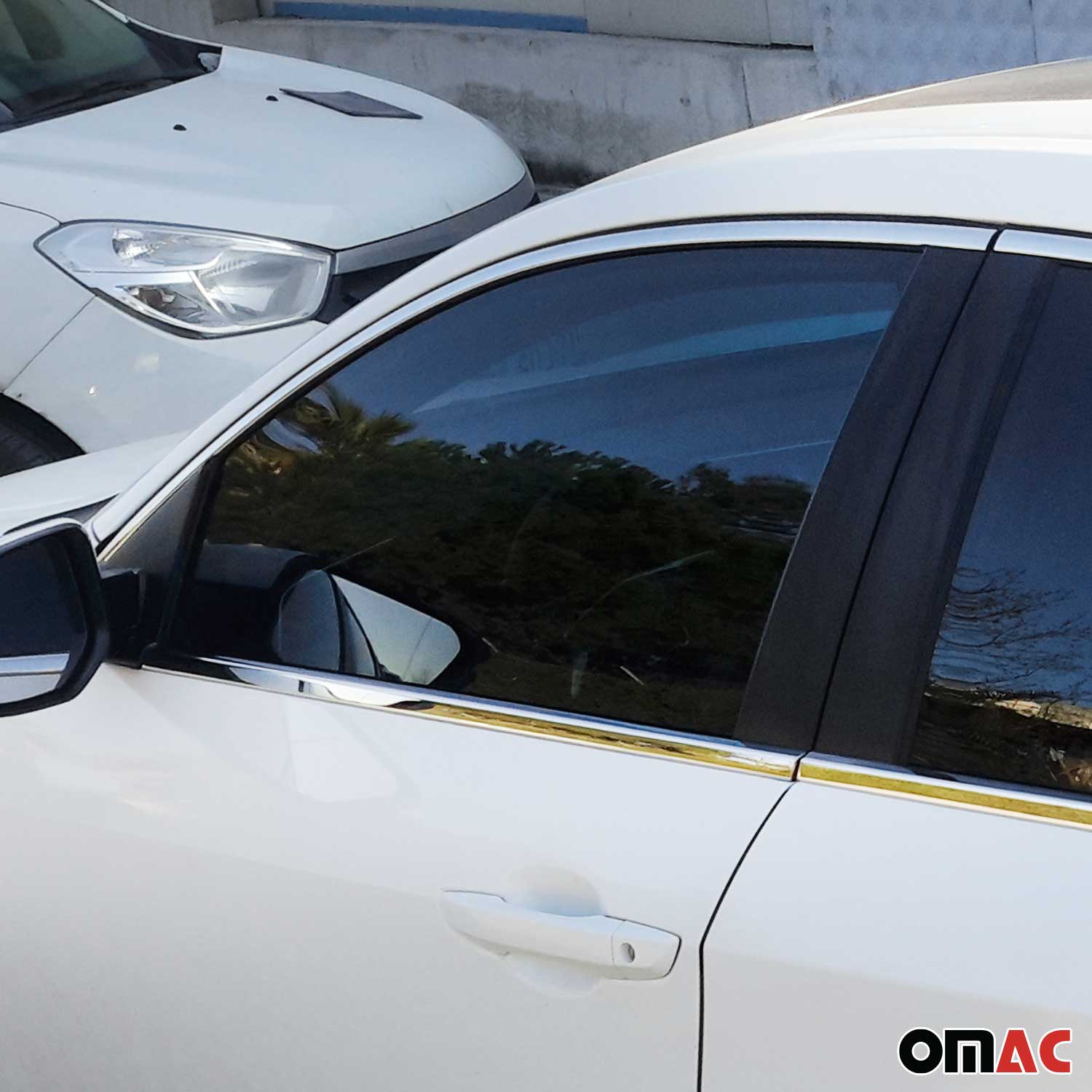 2016-2021 Honda Civic Sedan Window Molding Trim Streamer Stainless Steel