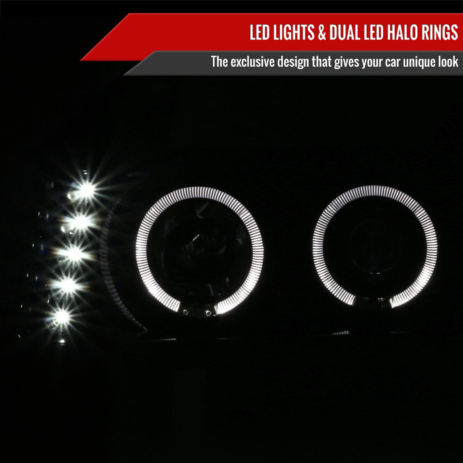 2004-2012 Chevy Colorado GMC Canyon Dual Halo Headlights&Corner Lights Pair