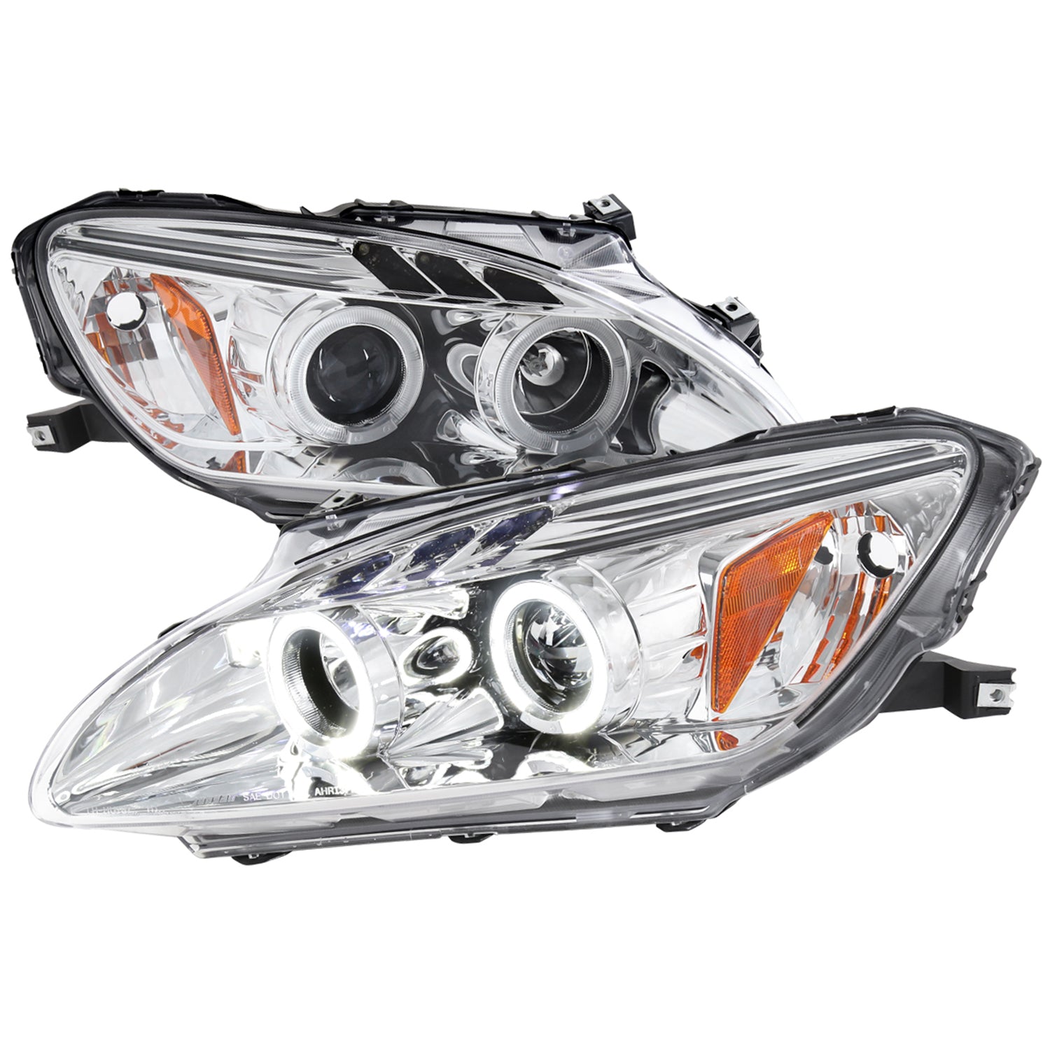 2000-2003 Honda S2000 AP1 Dual Halo Projector Headlights Chrome/Clear Lens