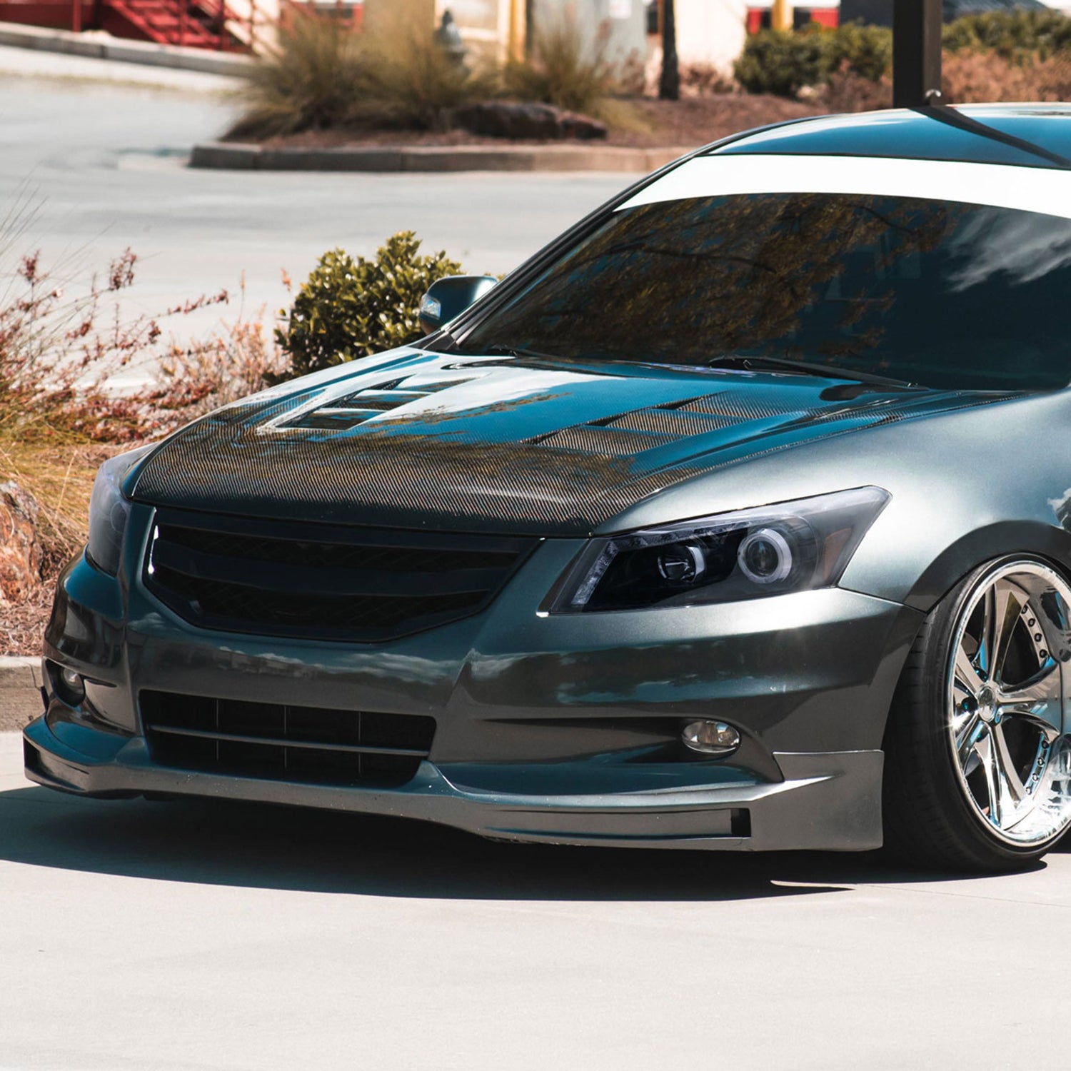 2008-2012 Honda Accord Sedan Single Halo Headlights LED Light&LED Signal Smoke