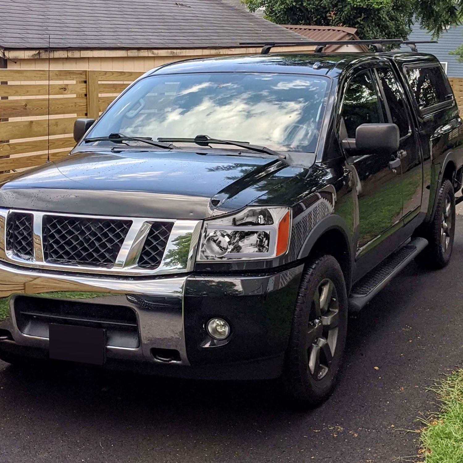 2004-2015 Nissan Titan / 04-2007 Armada LED Bar Factory Headlights Chrome/Clear